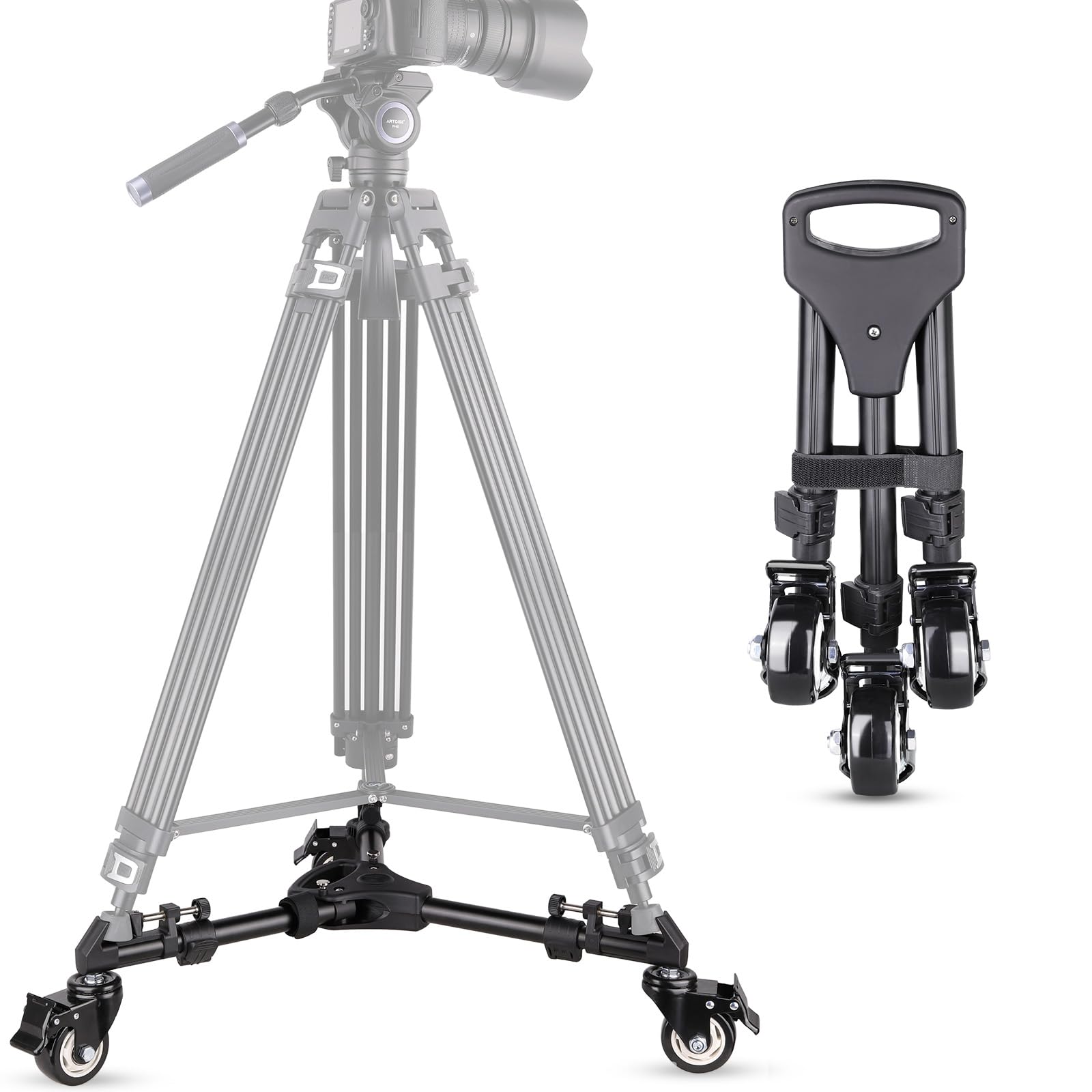 Amazon | ARTCISE 三脚ドリー カメラ ビデオカメラ台車 7cmゴム