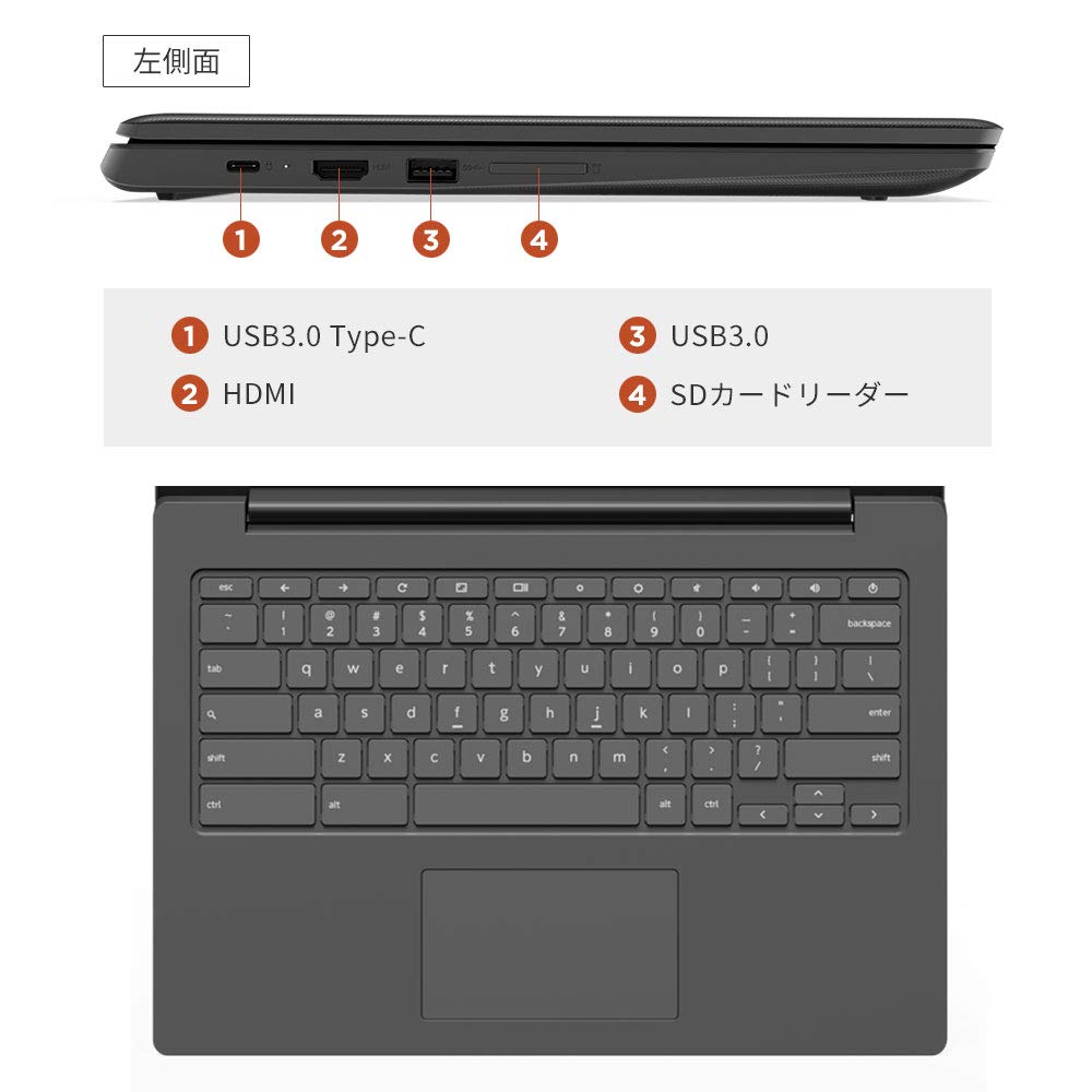 Amazon.co.jp: Google Chromebook Lenovo ノートパソコン 14.0型HD液晶