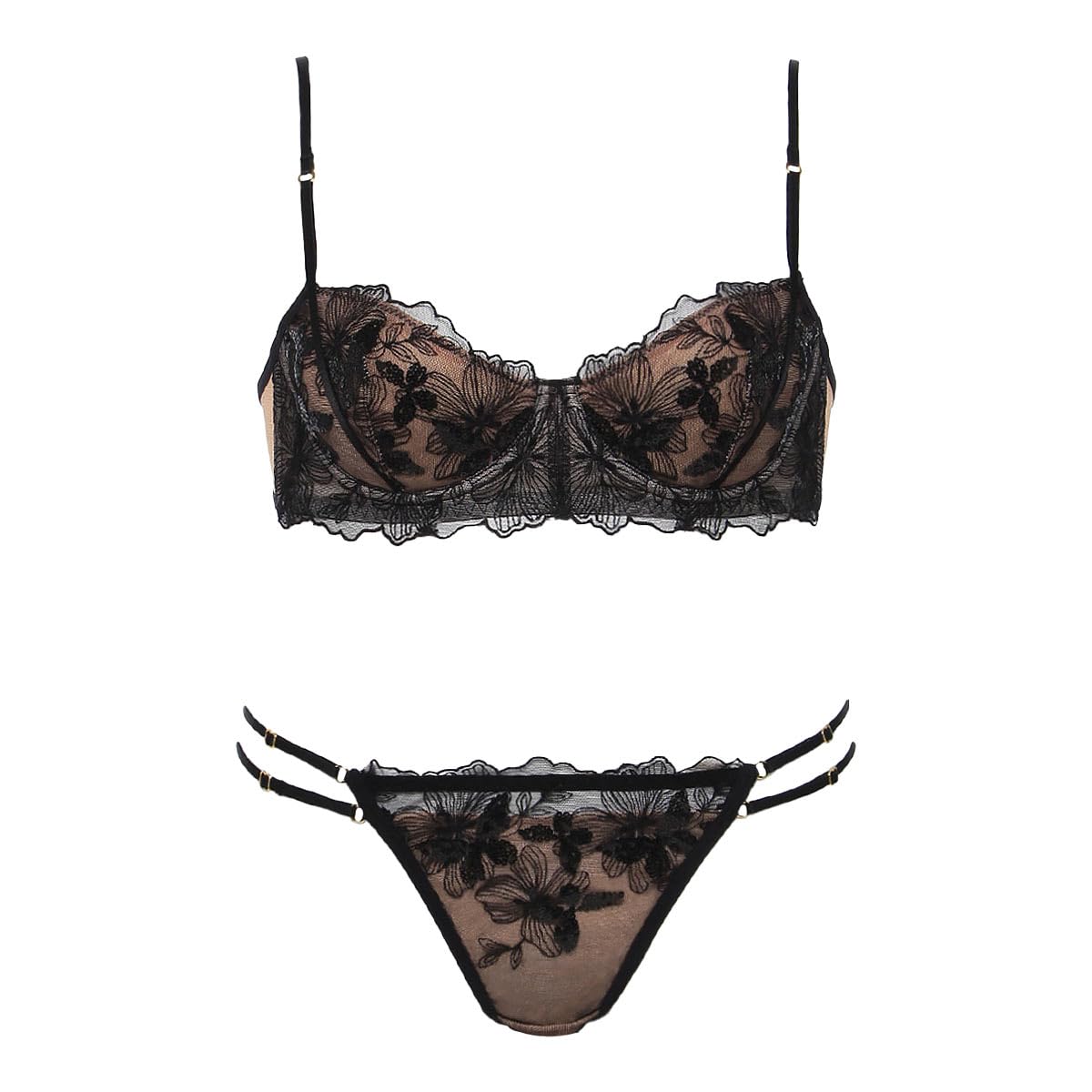 Amazon | [ラヴィジュール] MINAMOコラボ グロウレース ブラ＆Tバック