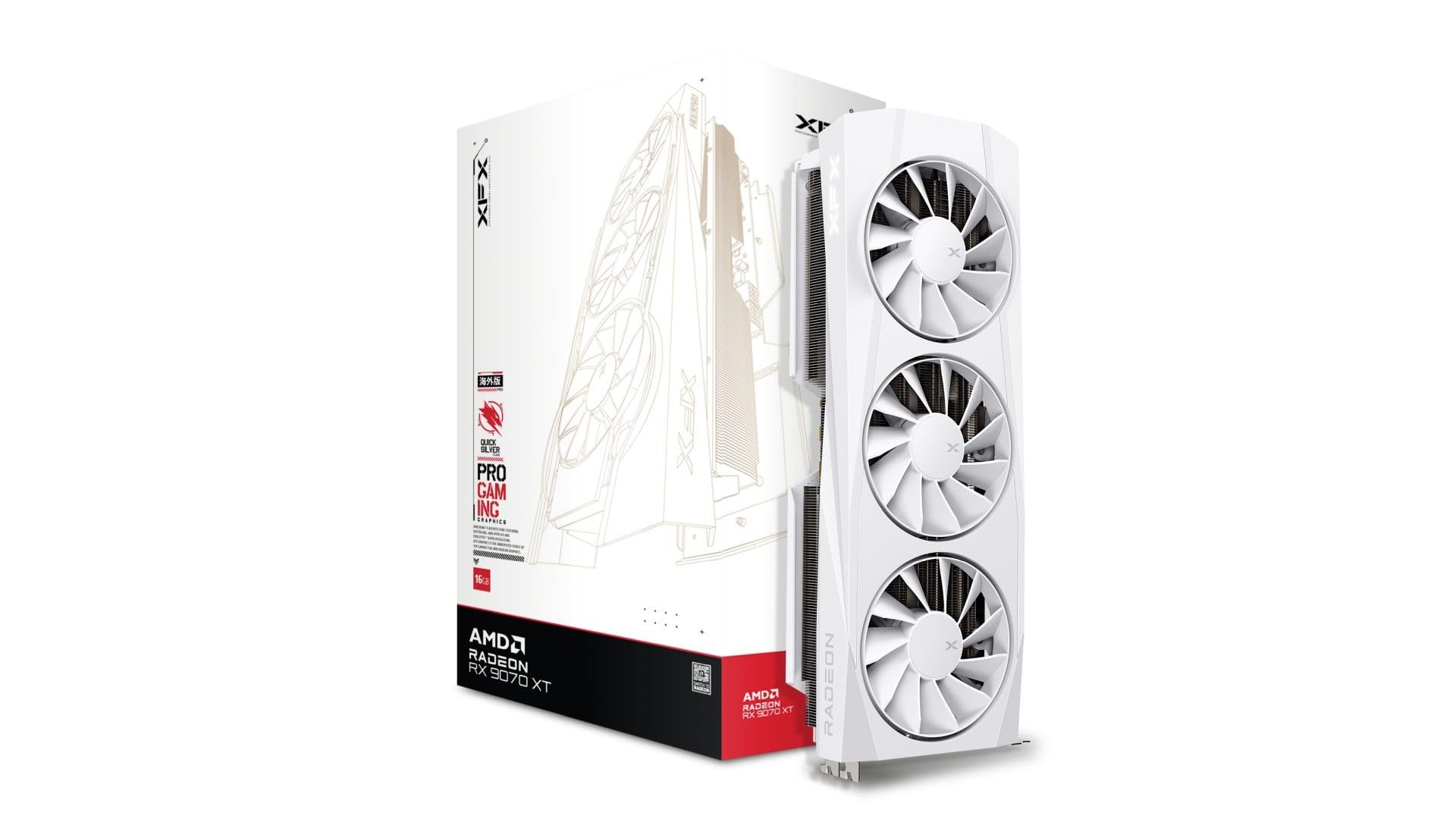 Amazon.com: XFX Quicksilver AMD Radeon RX 9070XT White Gaming