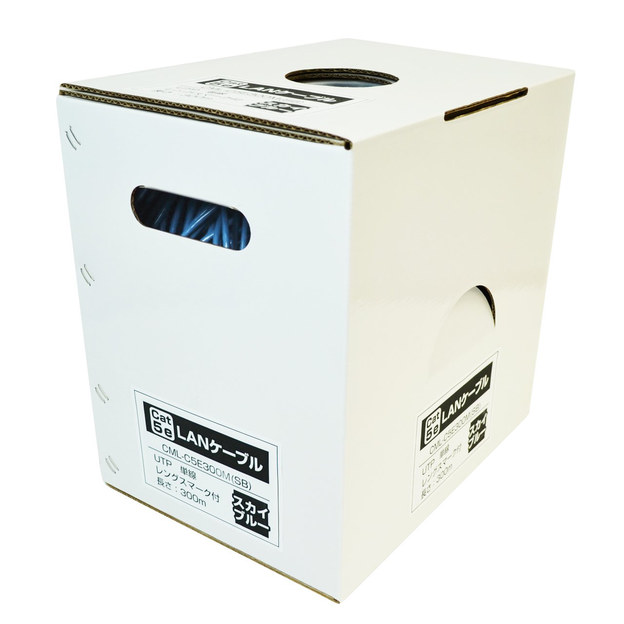 Amazon | SOLIDCABLE LANケーブル 300m巻 CAT5E スカイブルー #CML
