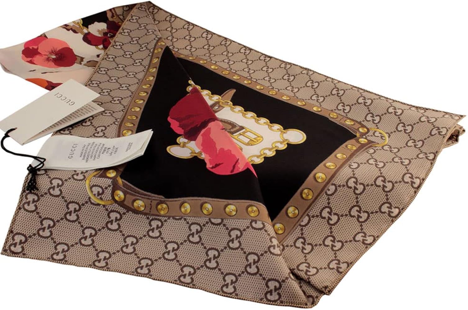 Amazon | [グッチ] 【アウトレット】 GG×フラワー柄 スカーフ 508796