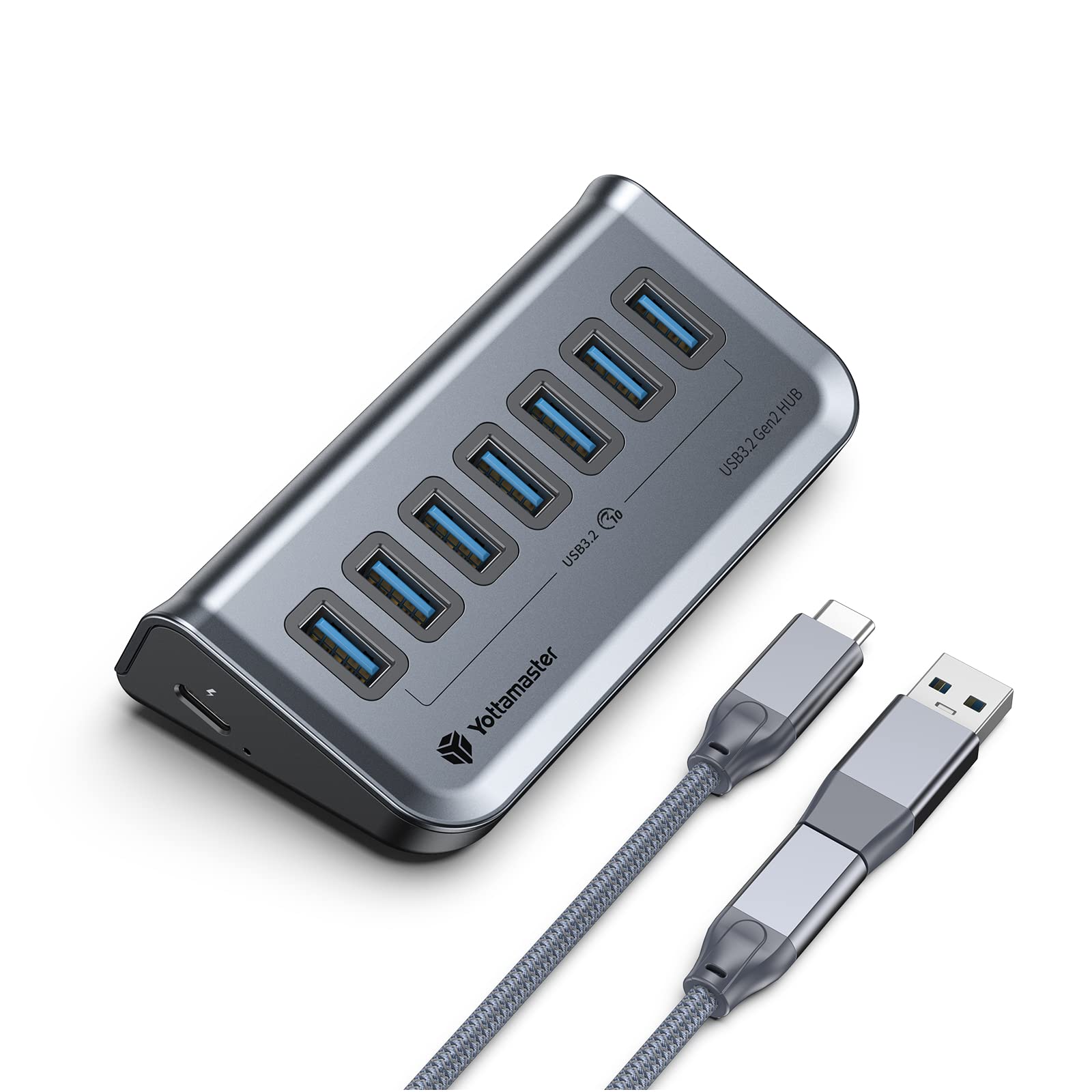 Amazon | Yottamaster 7ポート USB 3.2 Gen2 データハブ - 10Gbps Type