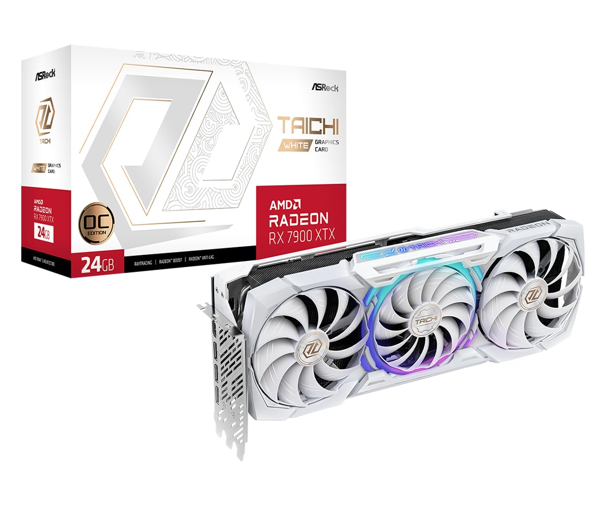 ASRock AMD Radeon RX 7900 XTX Taichi White 24GB OC 20 Gbps GDDR6