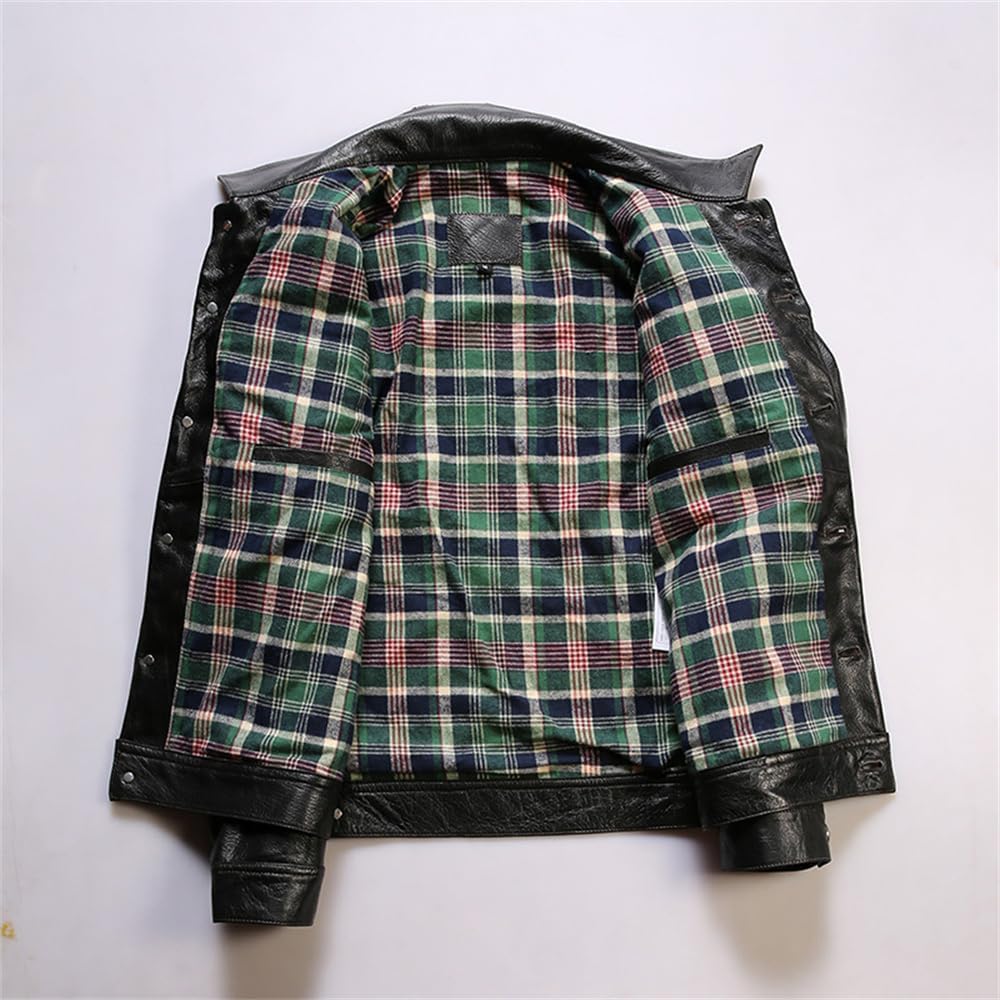 Amazon | [VIIBOY] ゴートスキン ヤギ革 本革ジャケット 革ジャン