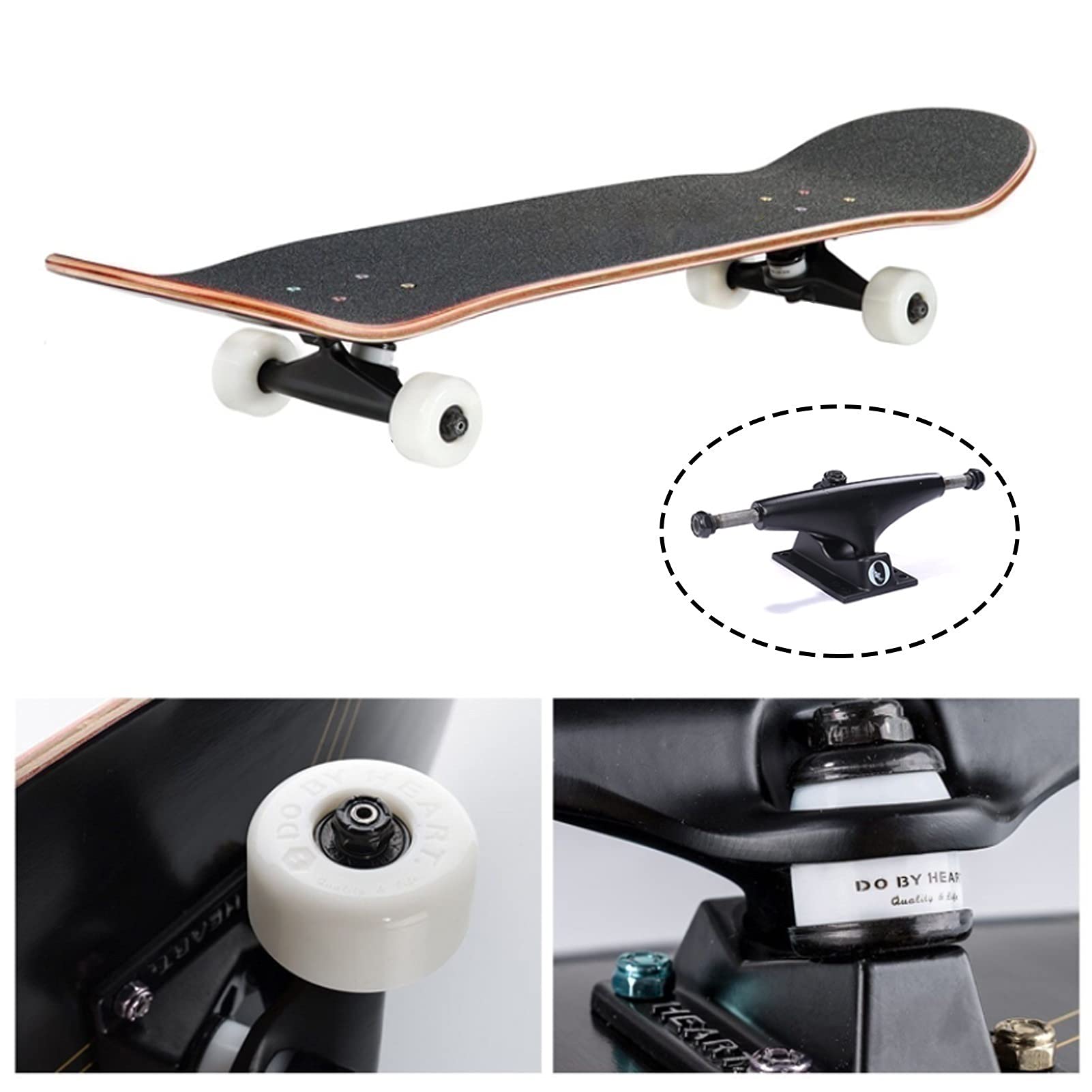 Amazon | スケートボード 7.5インチ コンプリート スケボー 7層カエデ