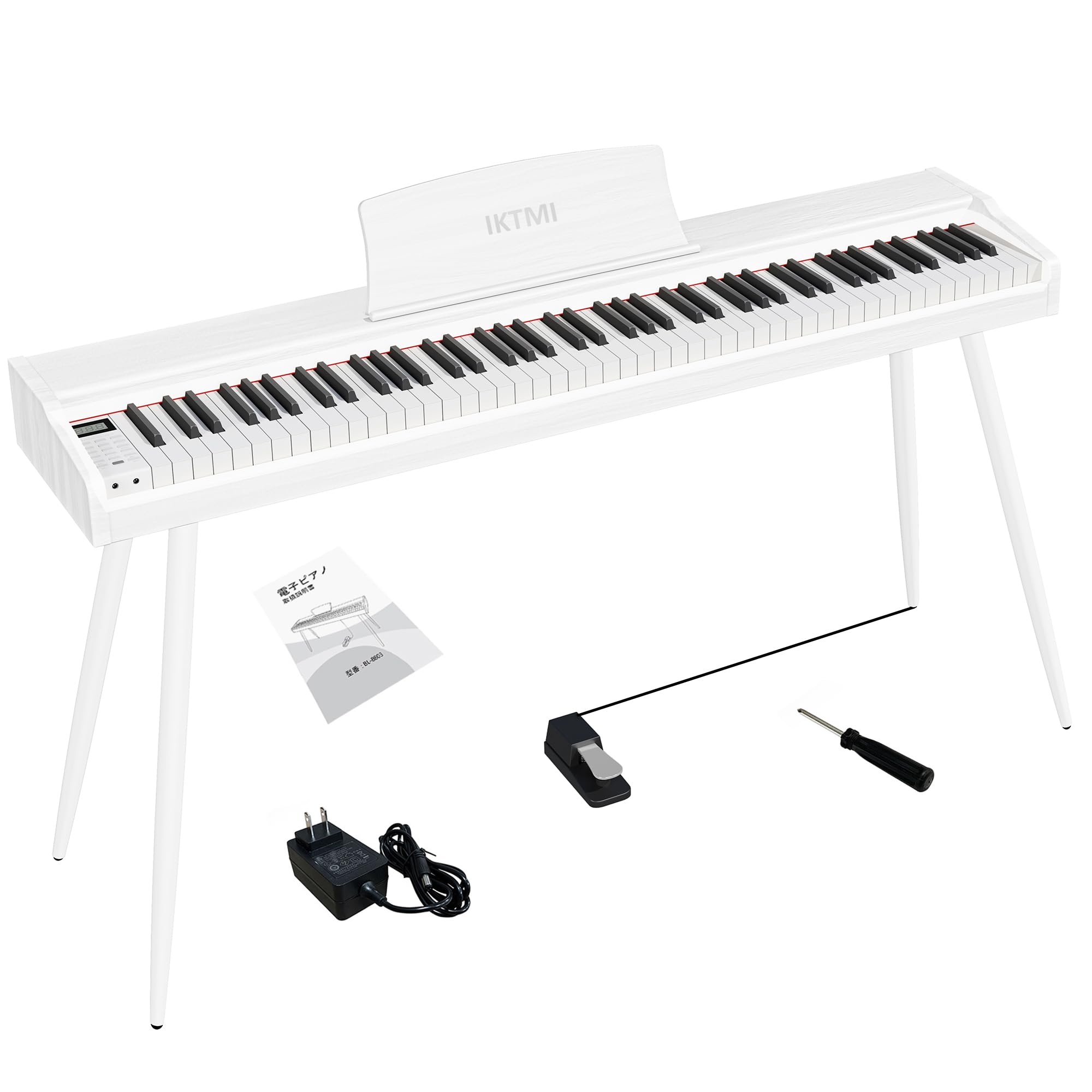Amazon | IKTMI 電子ピアノ 88鍵盤 木製 ピアノ 88鍵 Digital Piano