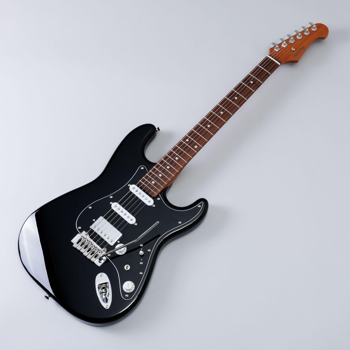 Tomson ブラック エレキギター ストラトキャスタータイプ Tomson
