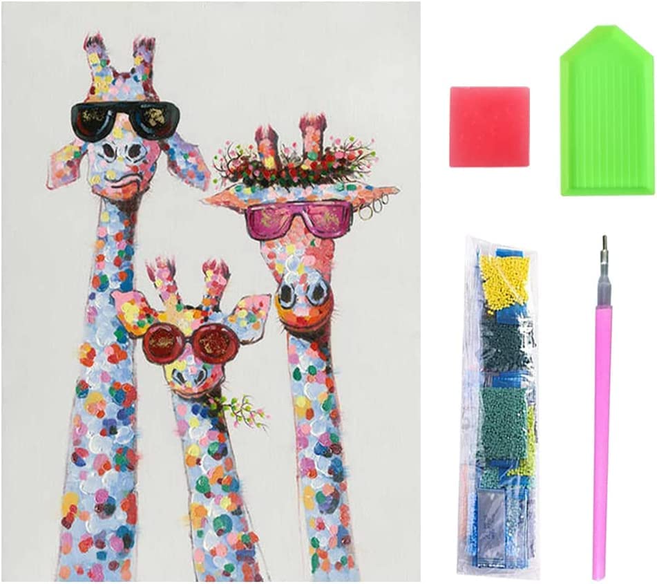 Amazon | ダイヤモンドペインティングキット キリン ダイヤモンド