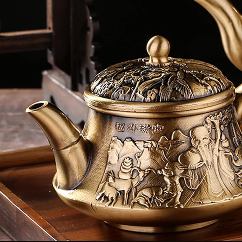 銅器 福寿満堂徳利 茶壺 茶道具 煎茶器 工芸品 置物 銅器 福寿満堂徳利