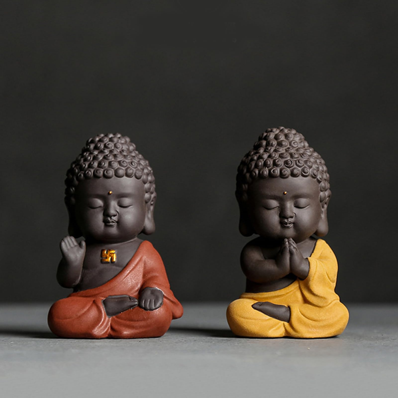 Amazon｜Temiry お釈迦様 オブジェ お釈迦 かわいい 仏像 陶器 座禅