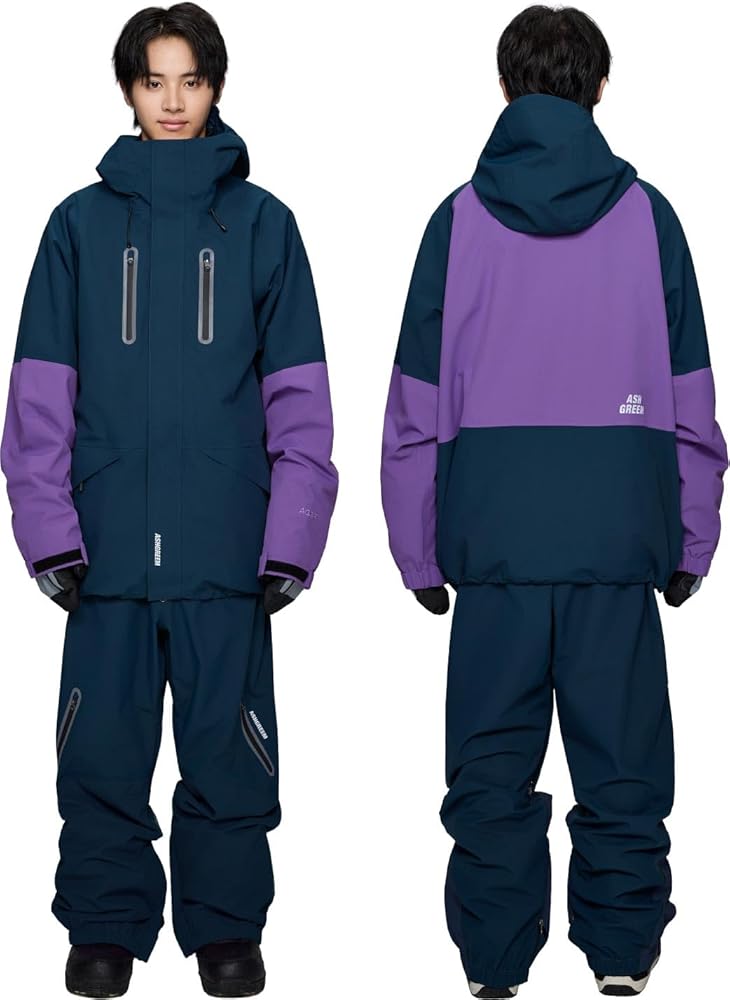 Amazon.co.jp: [アッシュグリーム] スノーボード ウェア 上下セット 25