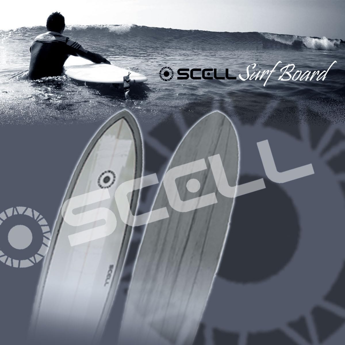 Amazon | SCELL セル ファンボード 7'4 サーフボード レッド | SCELL