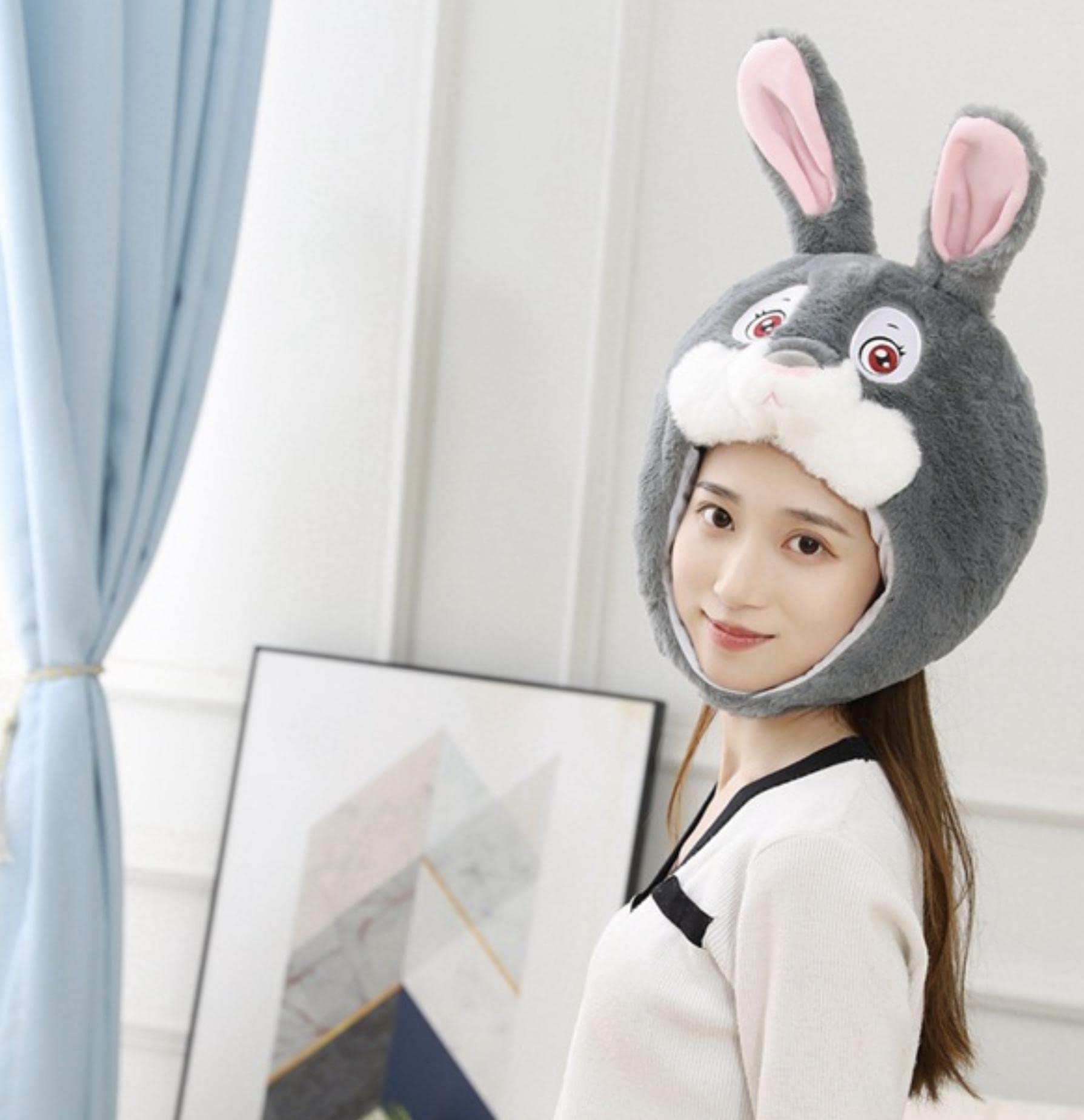 Amazon.co.jp: ロバ 帽子 うさぎ コスプレ 被り物 ぬいぐるみ【現品