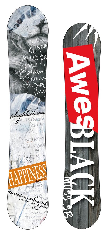 Amazon | 18-19 MOSS (モス) スノーボード 板 TOTO BLACK SOFTFLEX