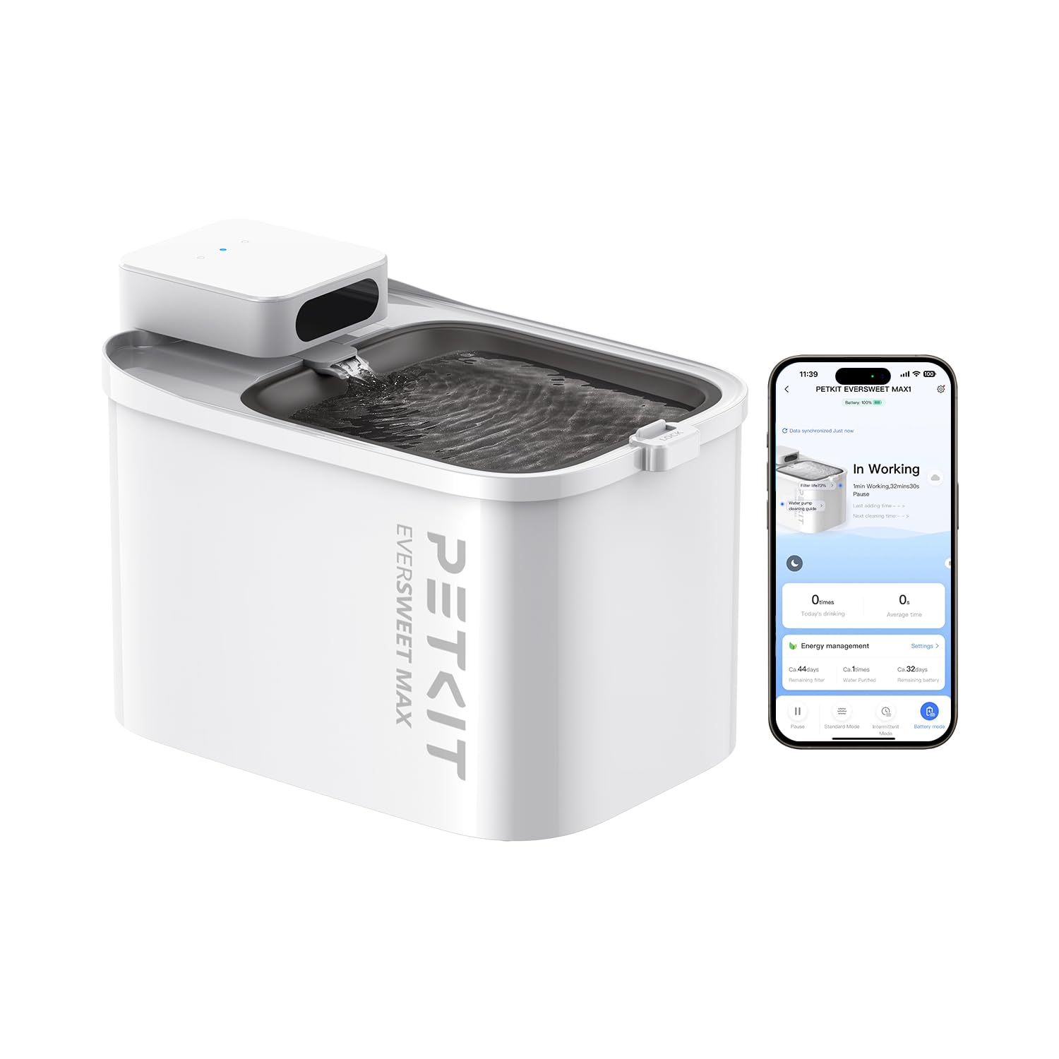 Amazon.co.jp: PETKIT 自動給水器 猫 犬用 コードレス 静音ポンプ