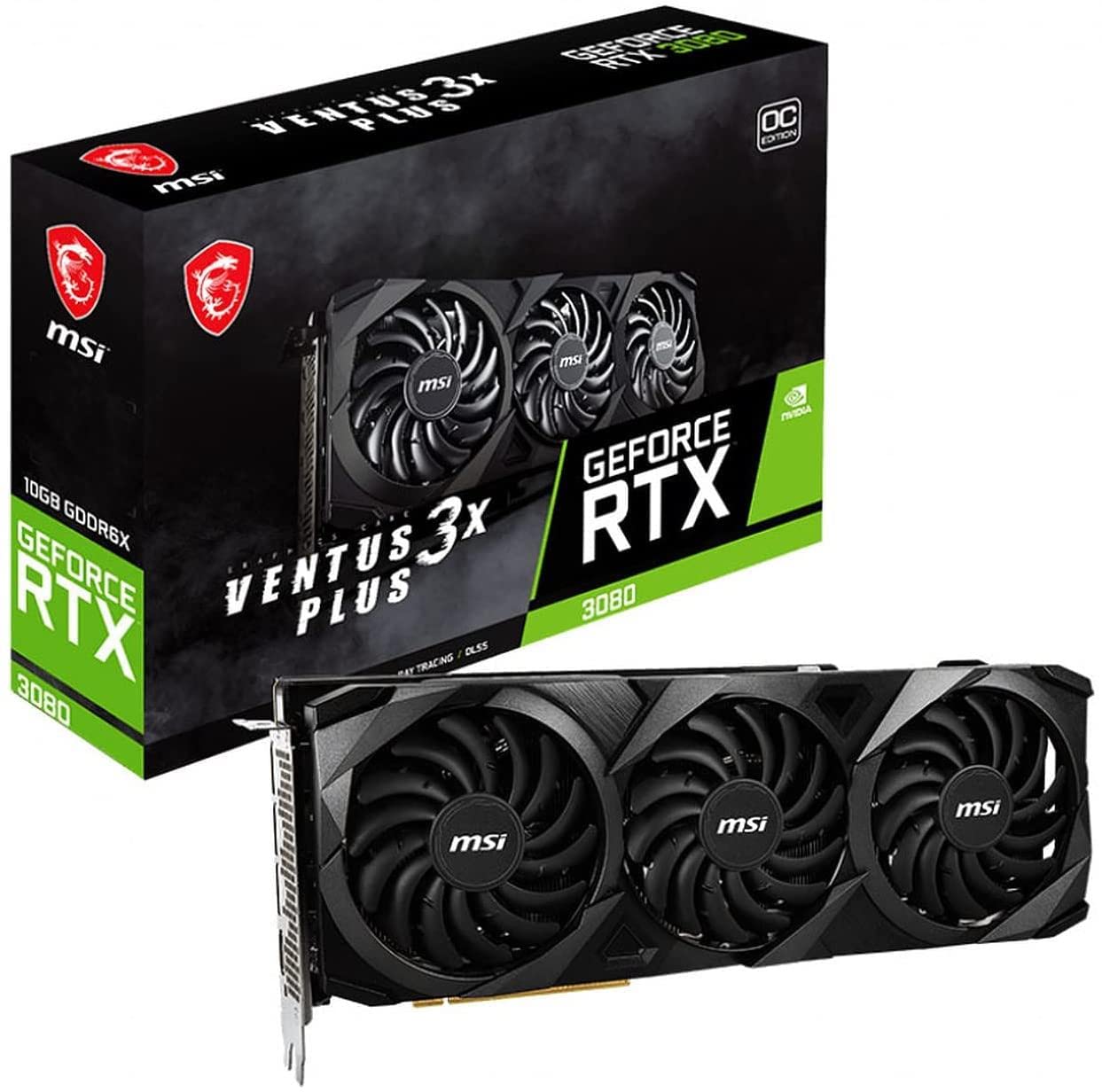 Amazon.com: MSI RTX 3080 Ventus 3X Plus 10G OC LHR Graphics Card