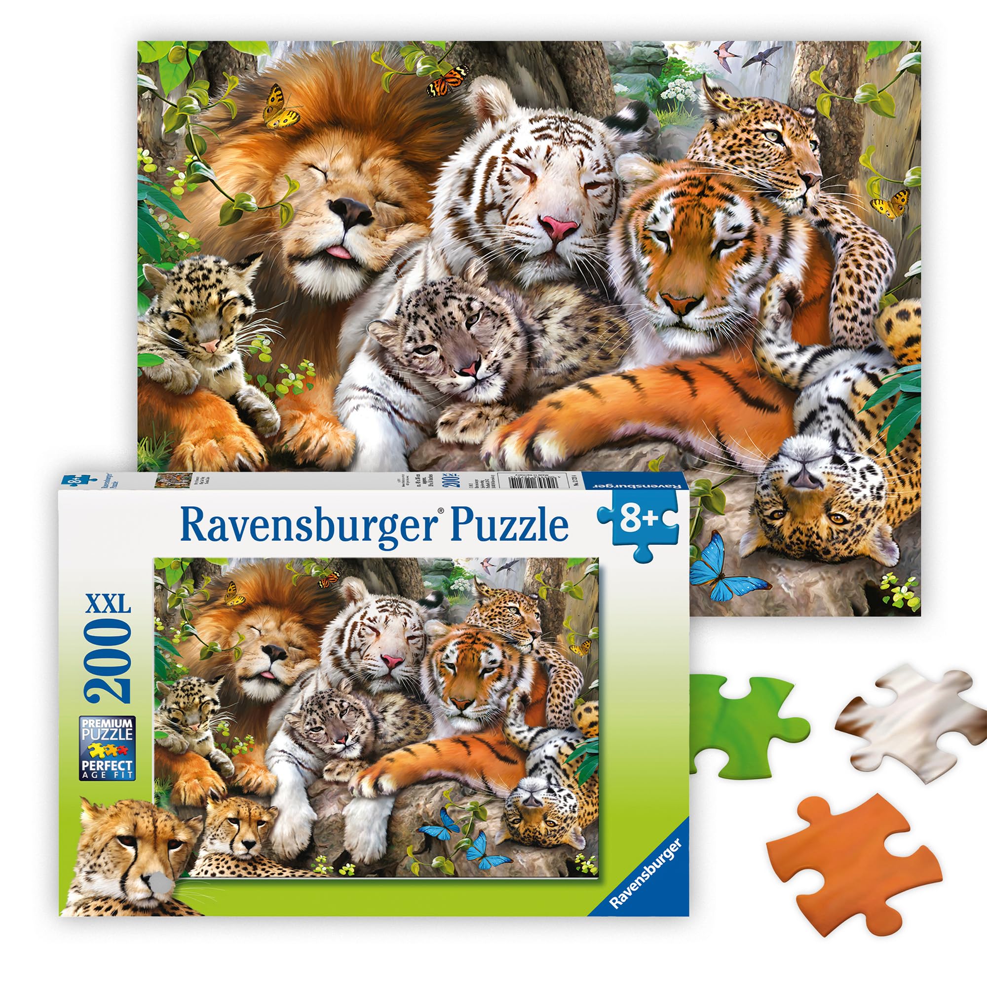 Amazon.com: Ravensburger - Big Cat Nap - 200 Piece Jigsaw Puzzle
