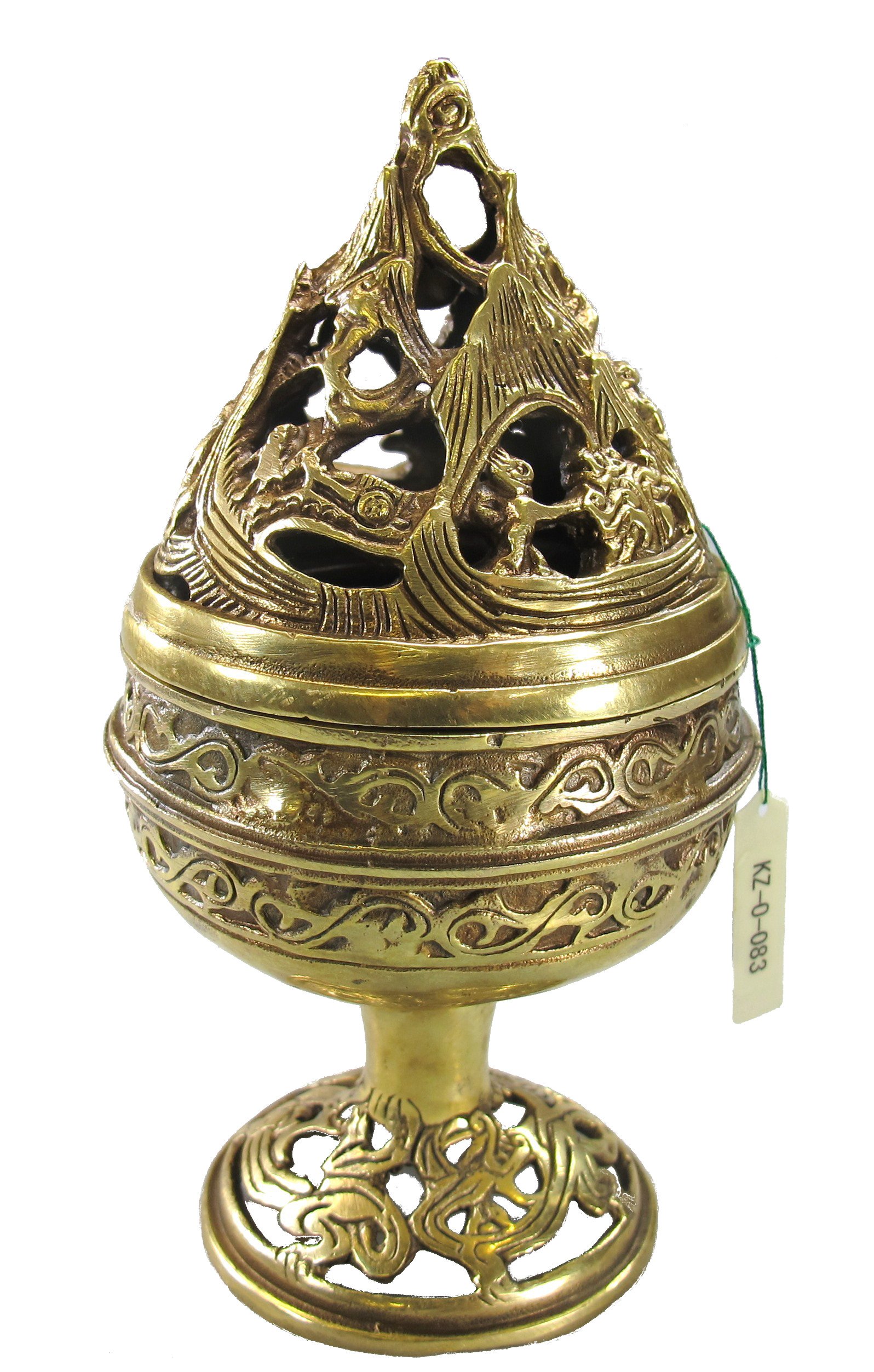 Amazon｜黄銅 銅製 博山炉 KZ-O-083｜仏壇用香炉 オンライン通販