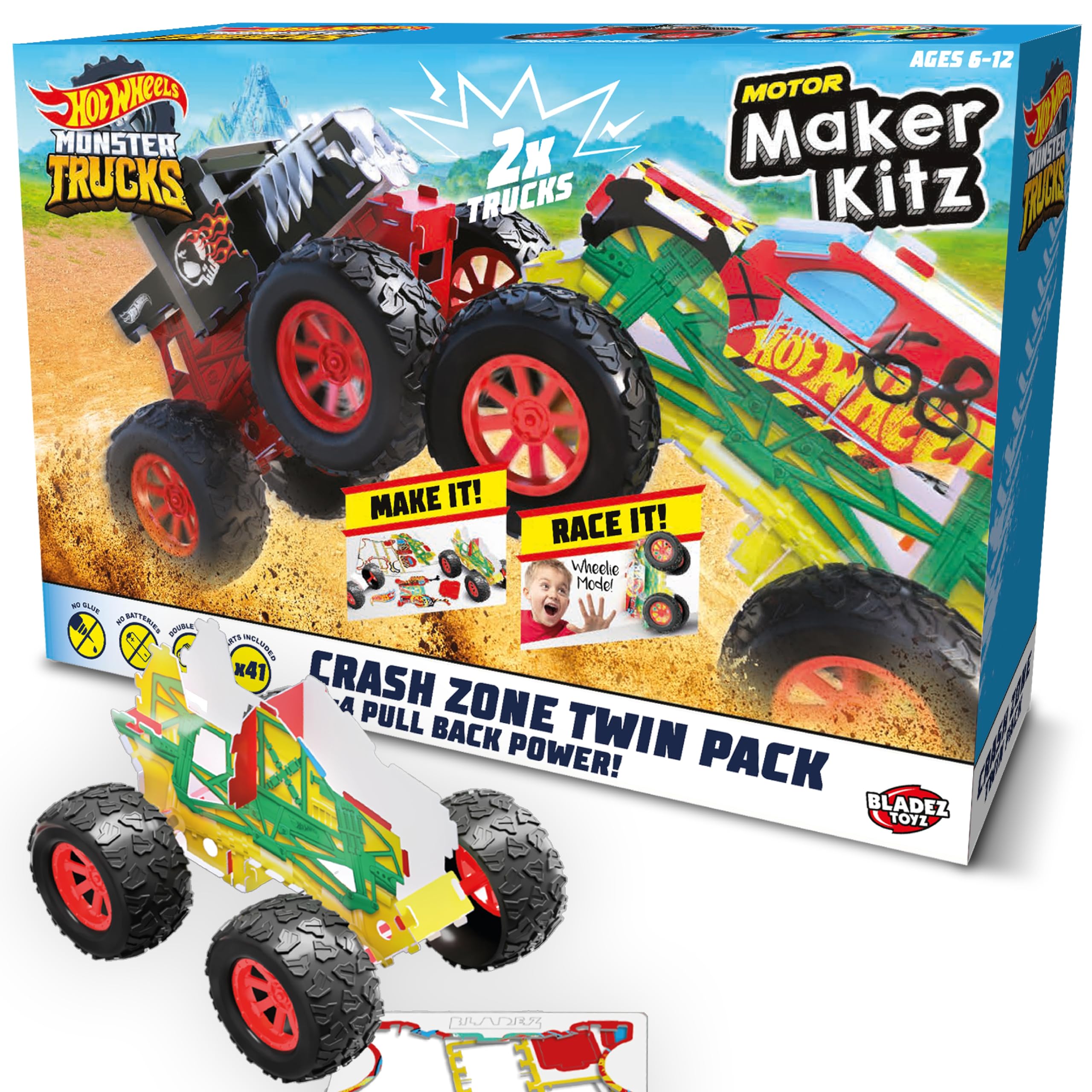 BLADEZ Hot Wheels Monster Trucks Crash Zone Twin Pack : Amazon.co