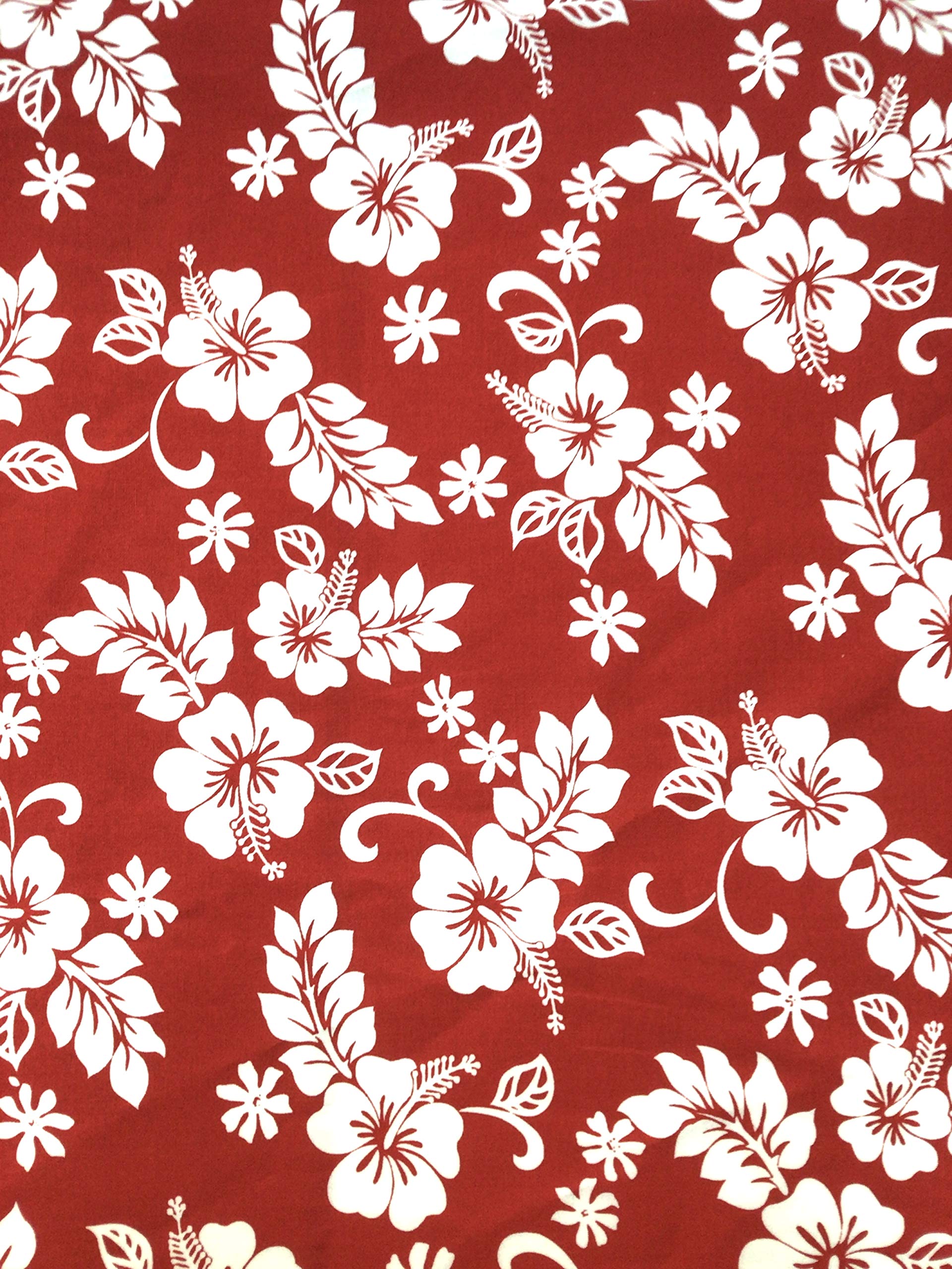 Amazon.com: Classic Hawaiian Print Fabric Sold by The Yard (Red)