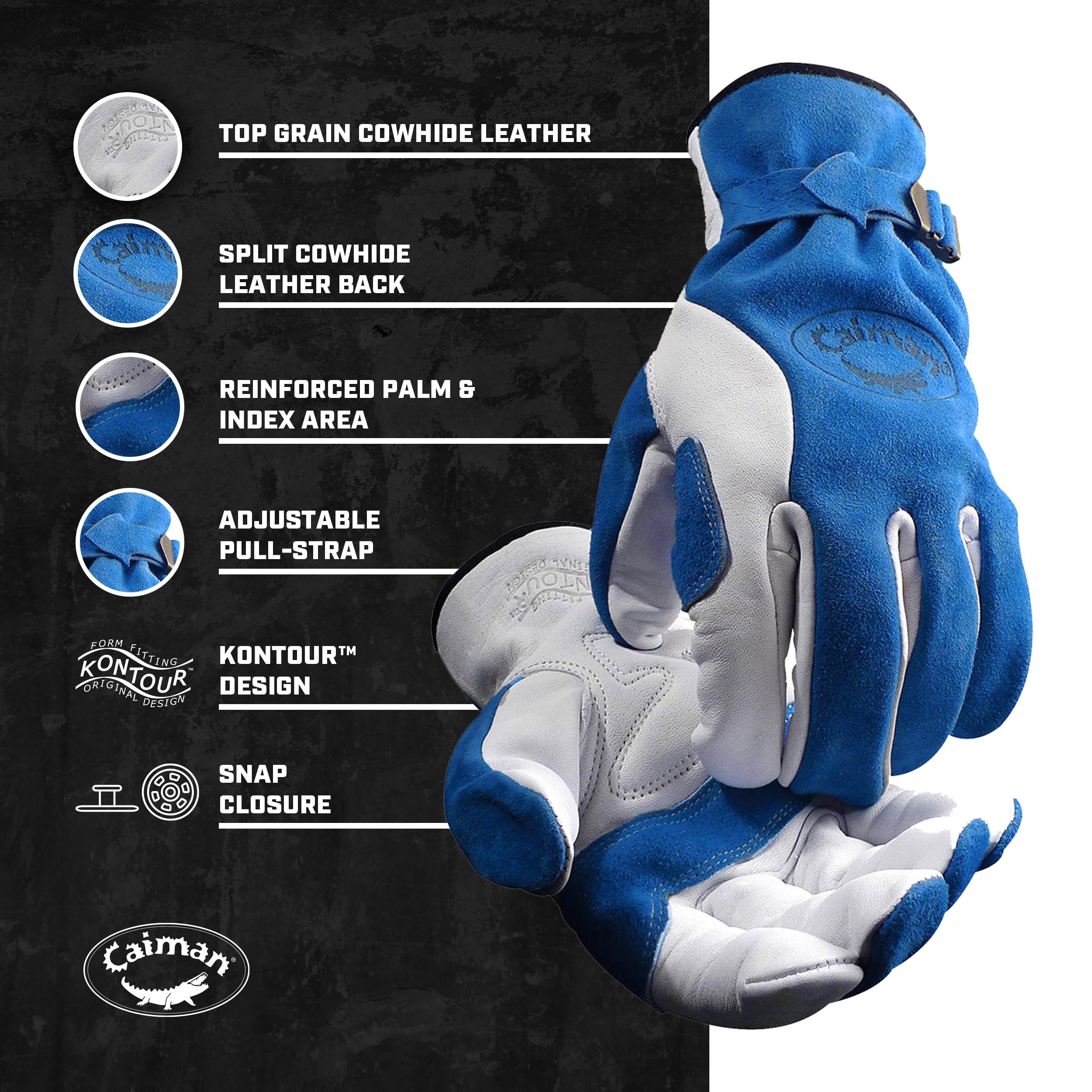 Amazon | [Caiman] カイマン グローブ (牛革) | リガー手袋 | 産業