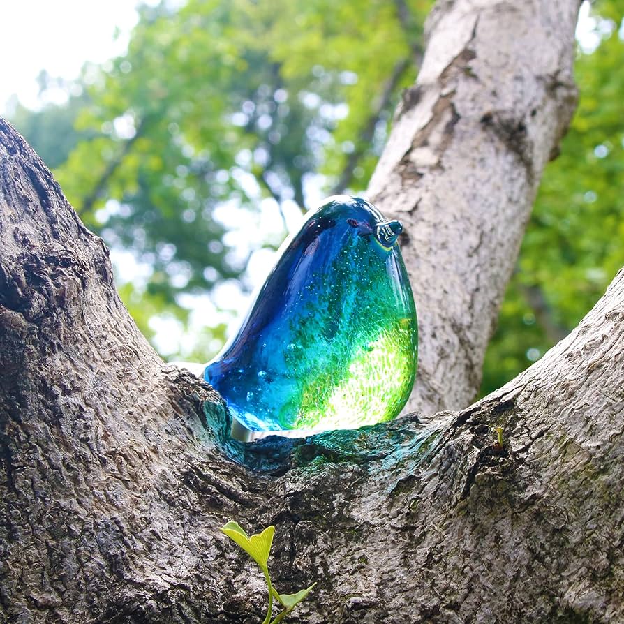 Amazon.co.jp: Quligeta Hophen アートガラス 鳥 置物 ハンドメイド