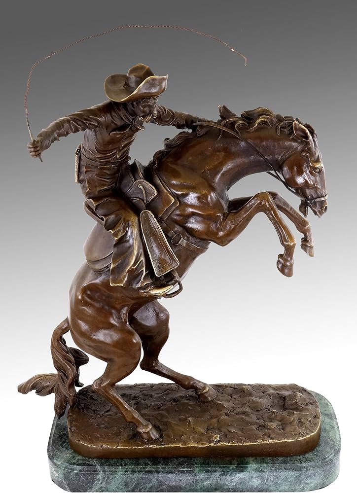 Amazon.co.jp: Kunst & Ambiente - ブロンコバスター - ブロンズ彫刻