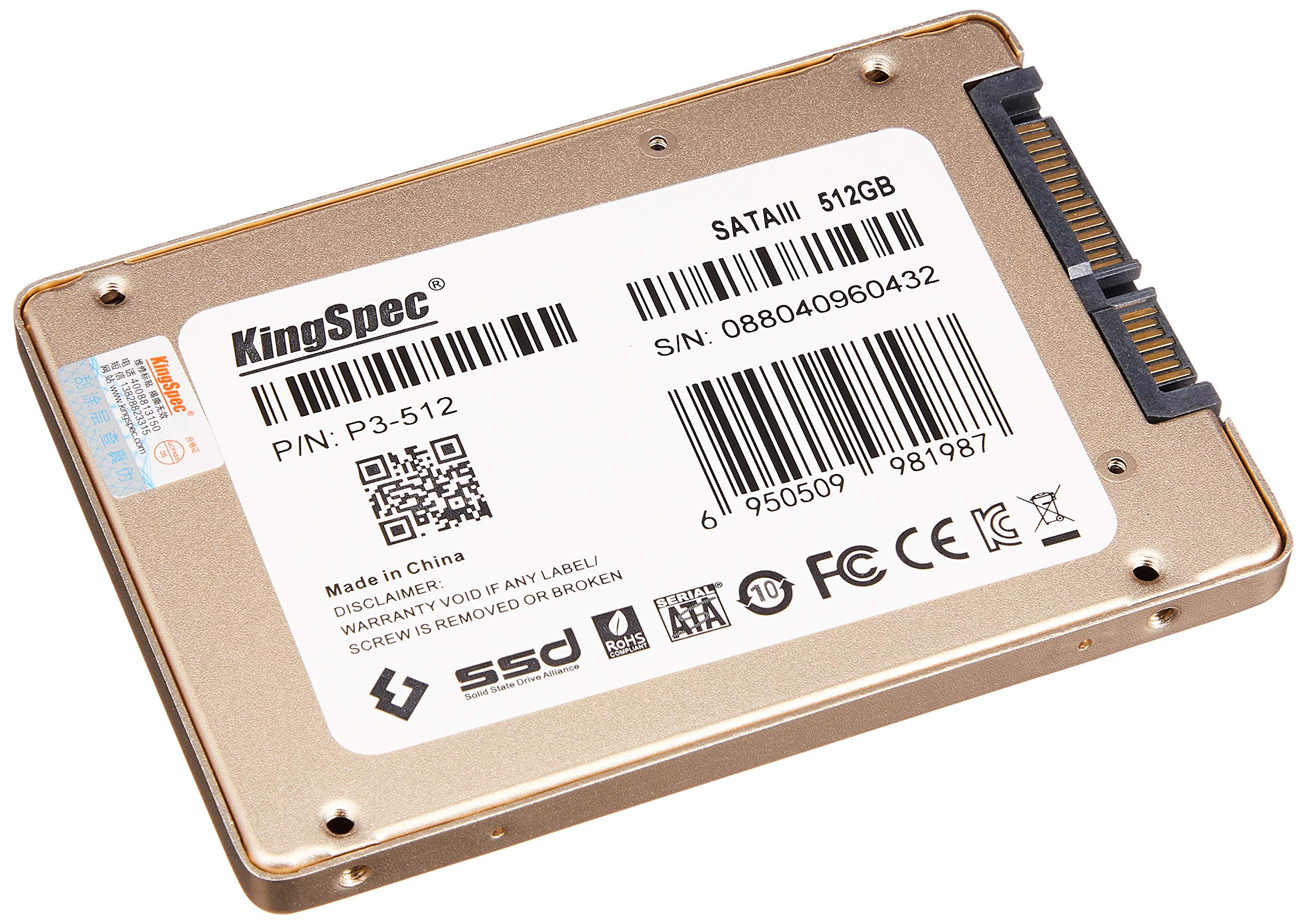 Amazon | KINGSPEC SSD ゴールドピンク SATA 6Gb/s インターフェイス