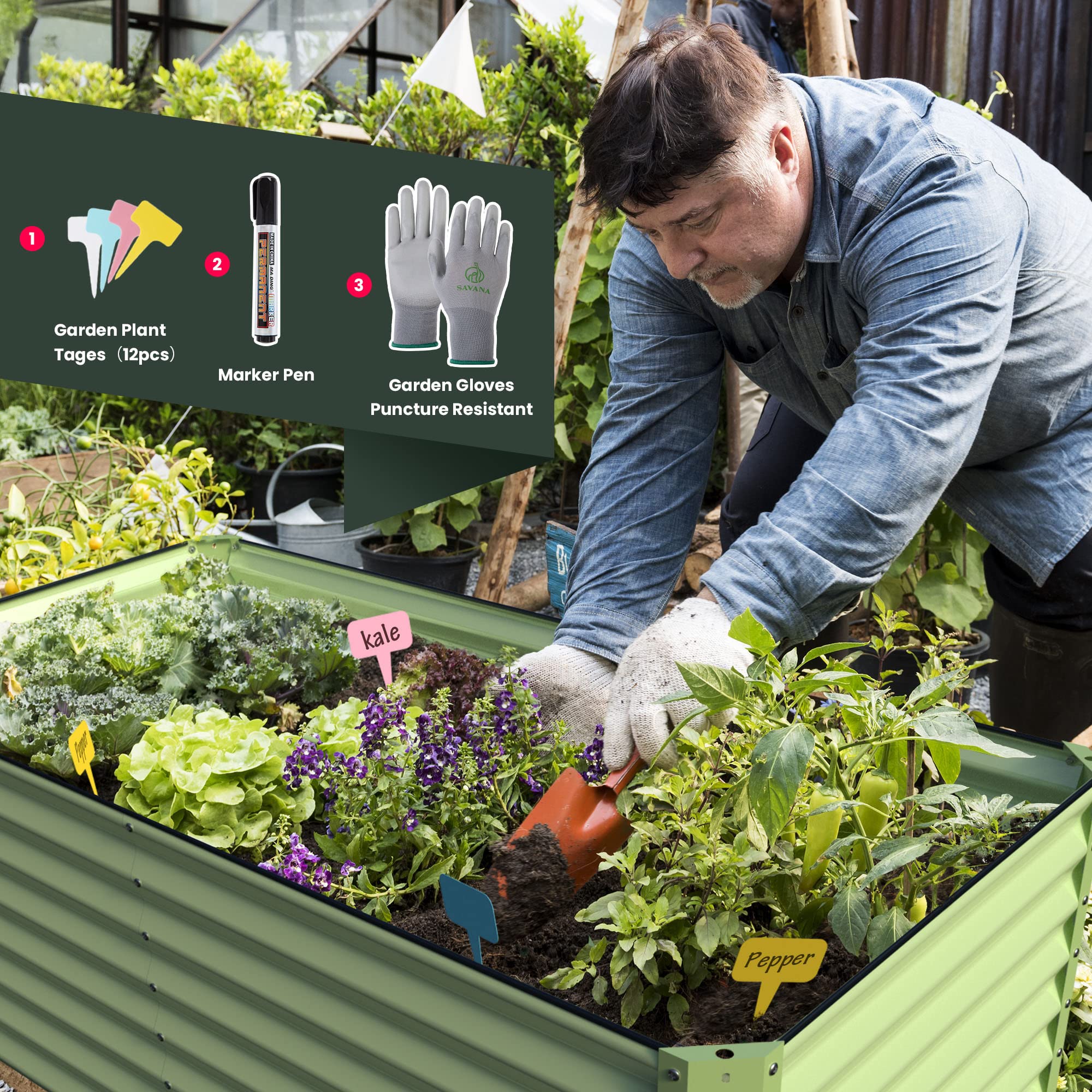 Amazon.co.jp: 亜鉛メッキ レイズドガーデンベッドボックス 屋外 高さ