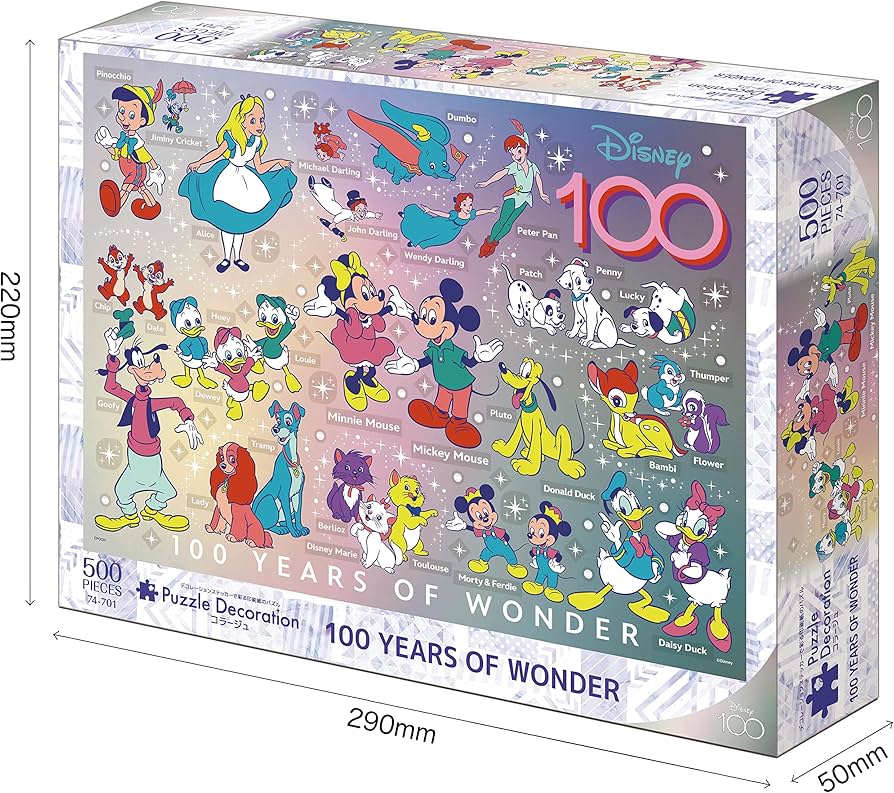 Amazon.com: Disney 100 Years of Wonder 500 Piece Jigsaw Puzzle