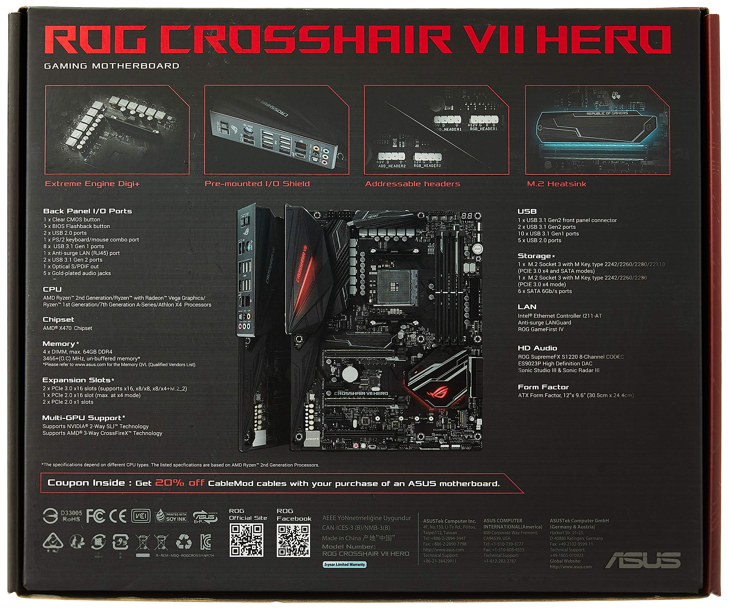 Amazon | ASUS AMD X470 搭載 AM4 対応 マザーボード ROG CROSSHAIR