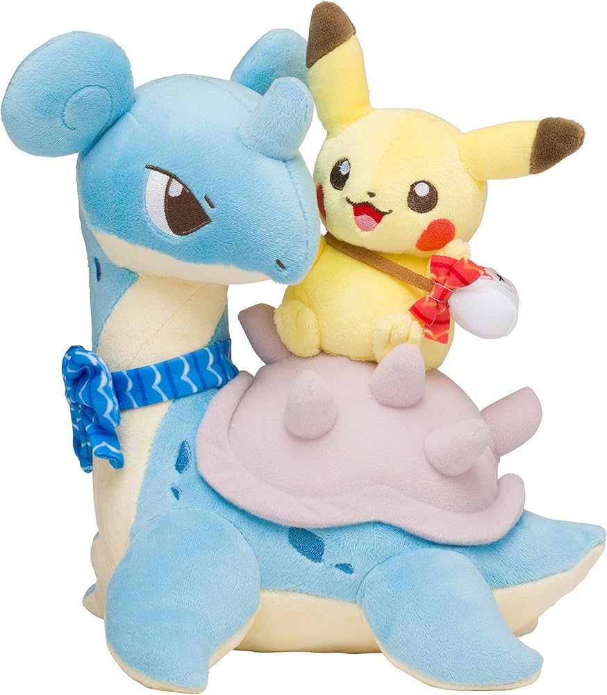 Amazon.co.jp: ポケモンセンターオリジナル ぬいぐるみ ラプラスに乗っ