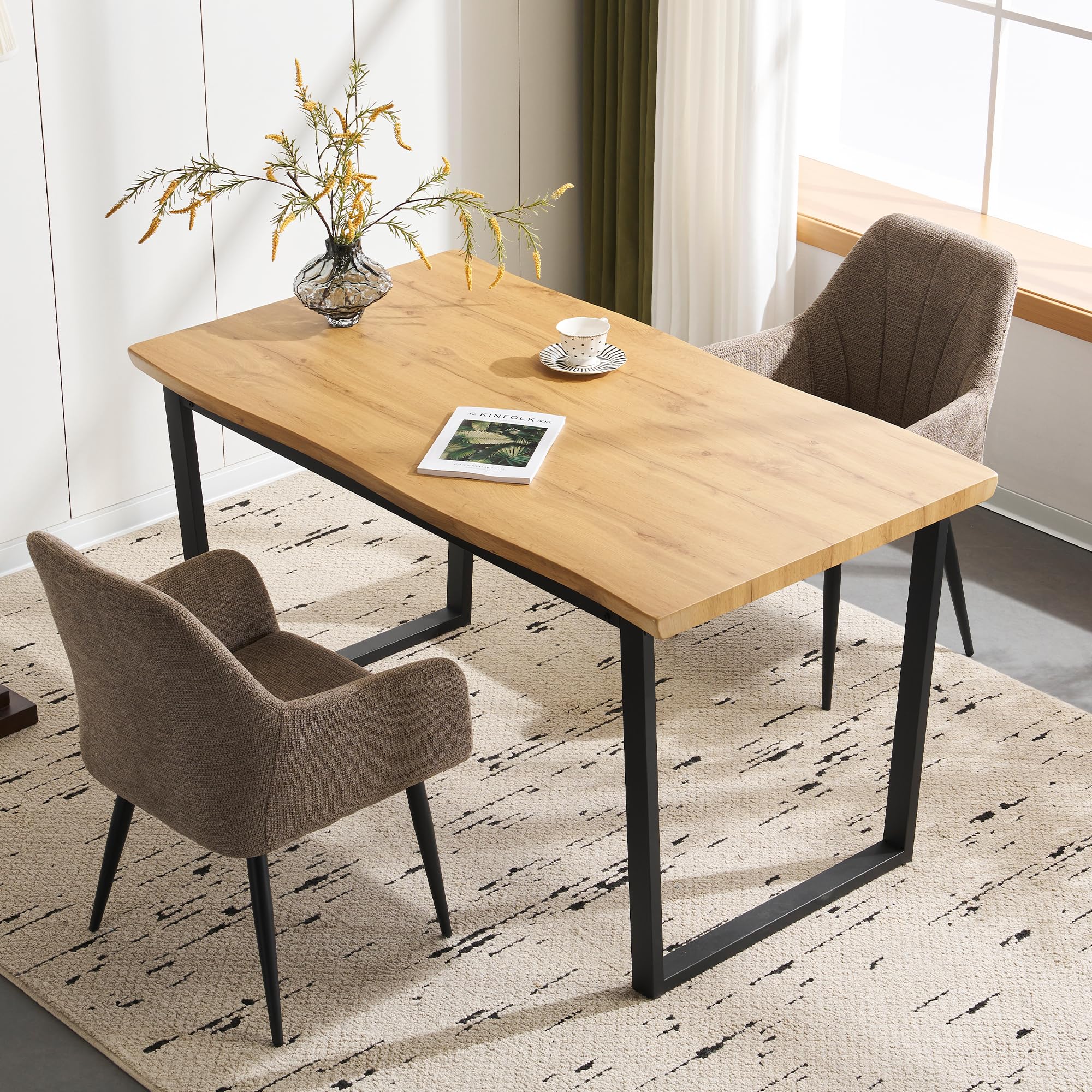 Amazon｜オーエスジェイ(OSJ) ダイニングテーブル 4人 幅140×奥行き80