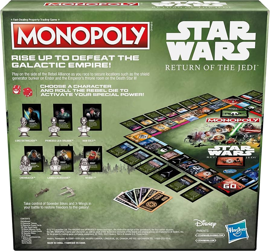 Amazon.com: Hasbro Gaming Monopoly: Star Wars Return of The Jedi
