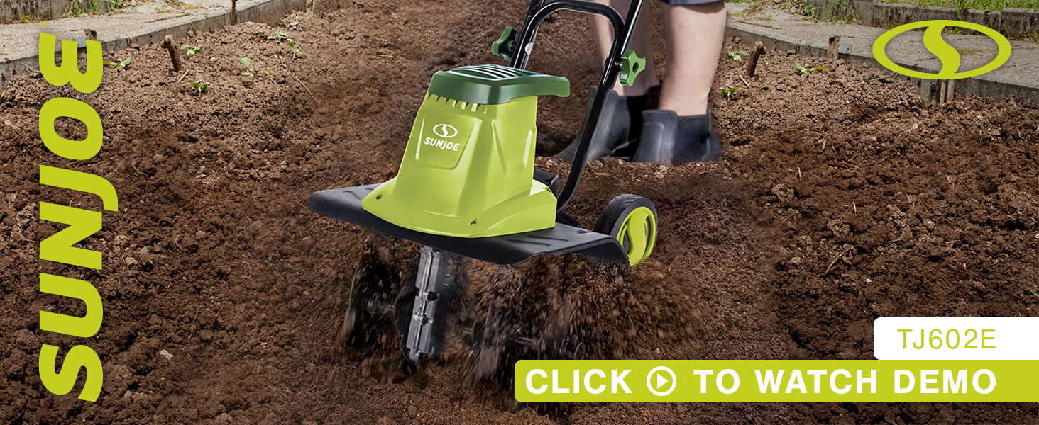 Amazon.com : Sun Joe Electric Garden Tiller and Cultivator with 3
