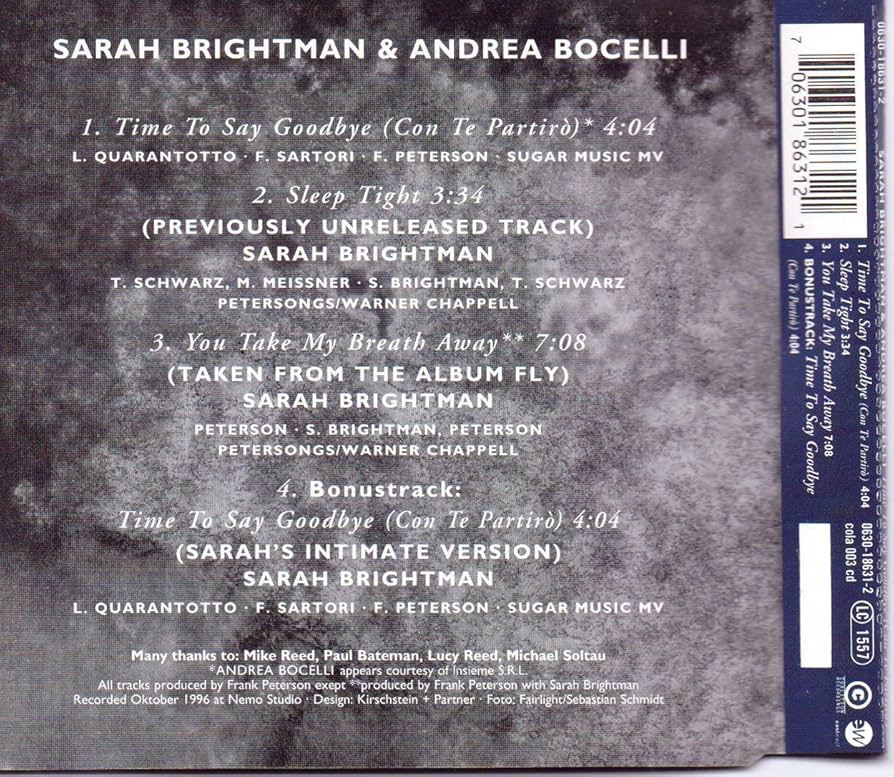 Amazon.co.jp: Time to Say Goodbye: ミュージック