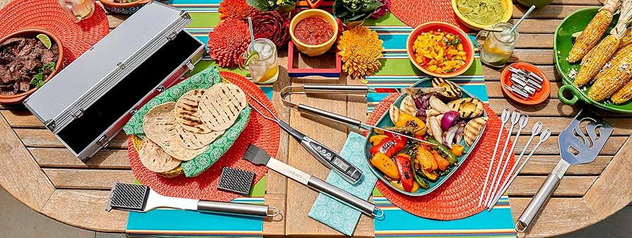 Amazon.com : Cuisinart Deluxe Grill Tool Set, 20-Piece Grill Set