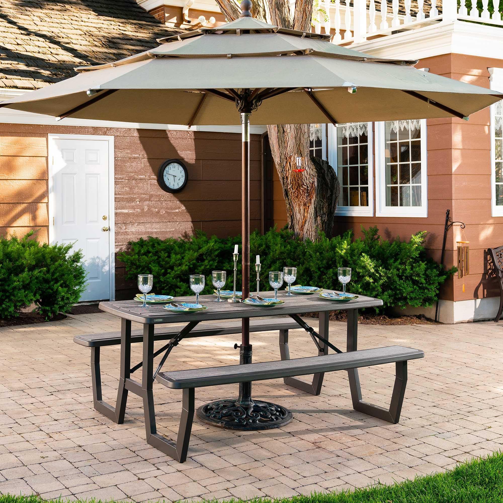 Amazon.co.jp: LIFETIME ライフタイム 折り畳み式 ピクニックテーブル