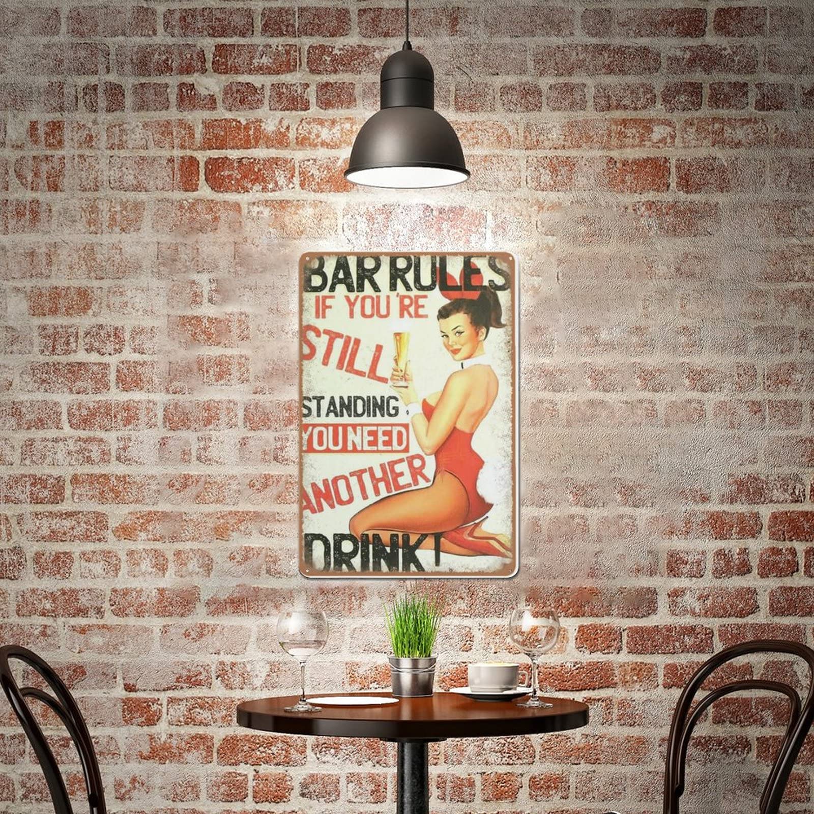 スティールサイン Girl パブ バー 店舗 ガレージ ディスプレイBS0185