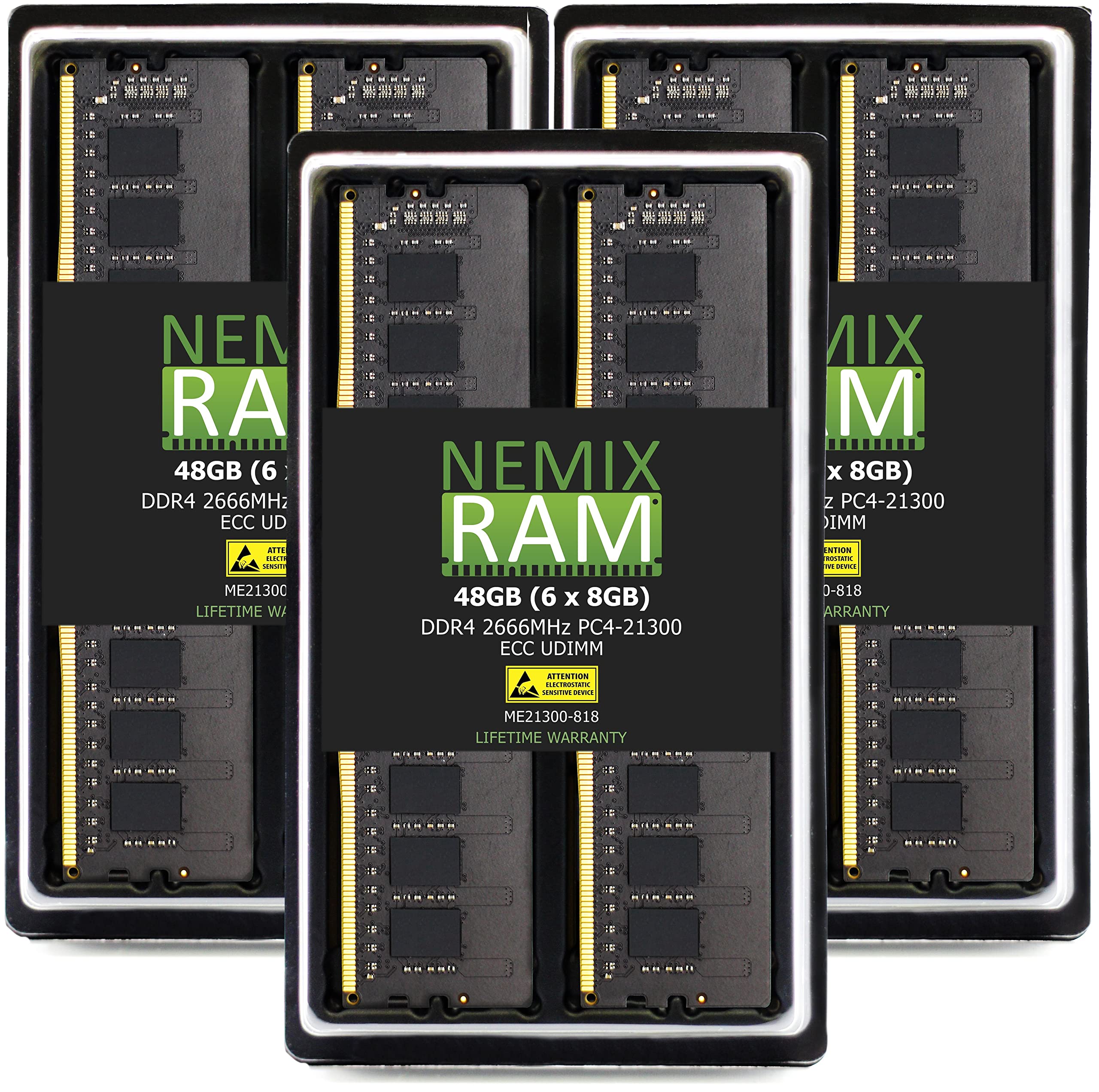NEMIX RAM 48GB (6X8GB) DDR4 2666MHZ PC4-21300 1Rx8 1.2V CL19 288