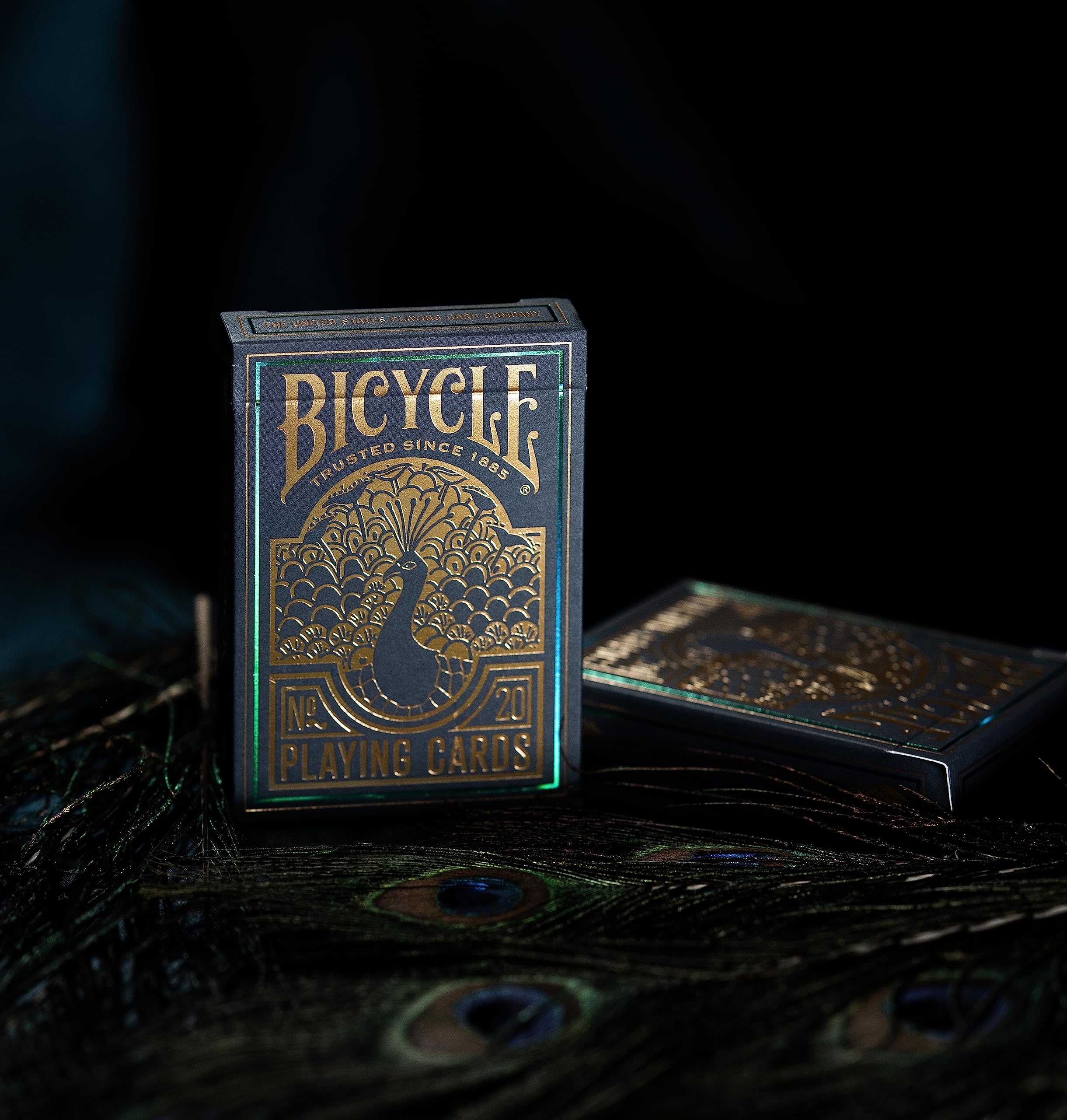 Amazon.co.jp: 自転車 孔雀 トランプ - グリーン - コールドフォイル