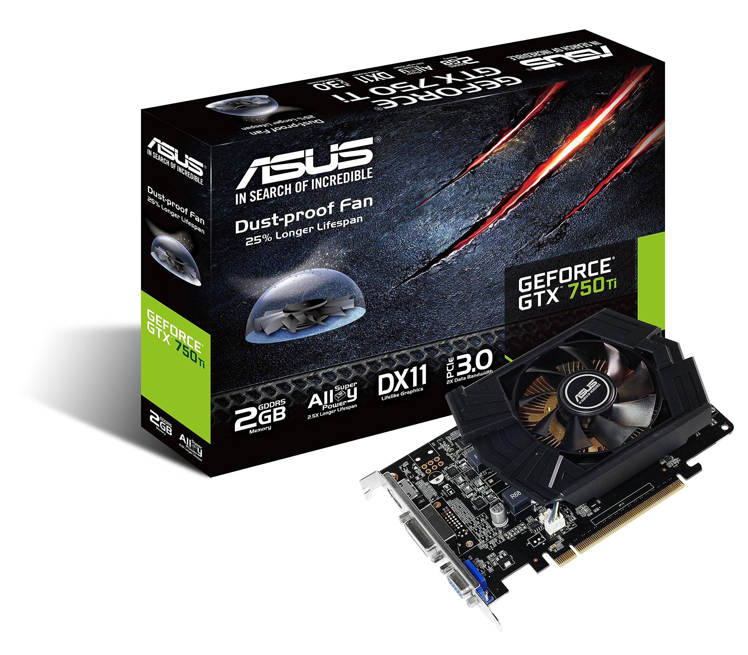 Amazon | ASUS グラフィックボード GeForce GTX750TI 搭載 GDDR5 2GB