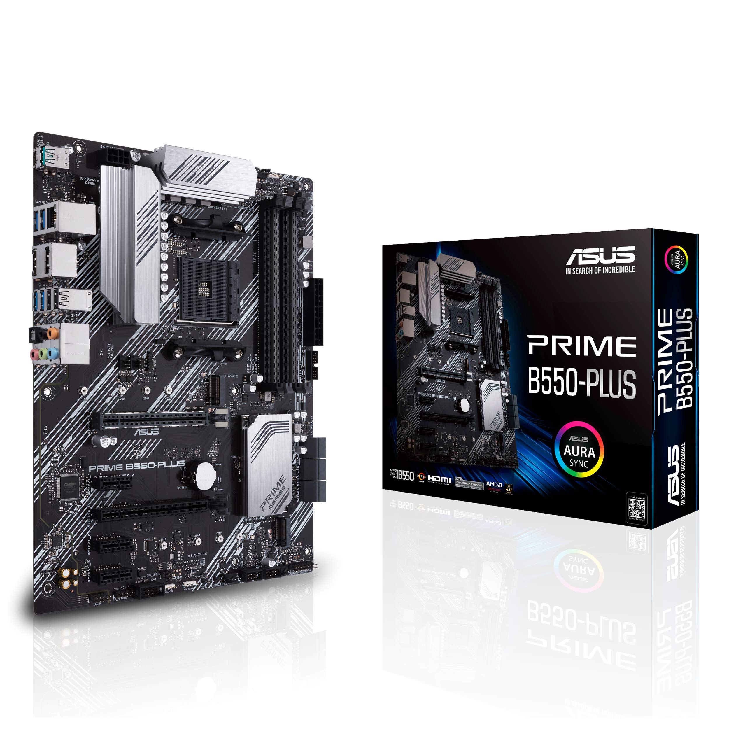 Amazon | ASUS Prime B550-PLUS AMD AM4 Zen 3 Ryzen 5000 & 3rd Gen