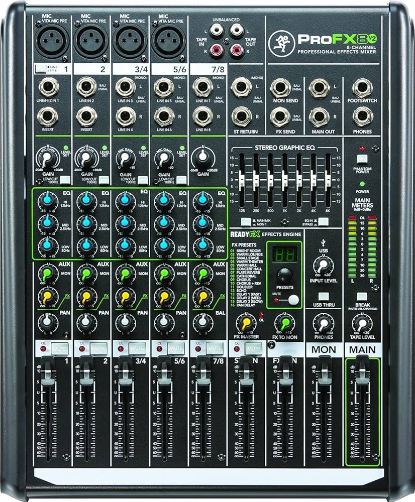 Amazon.com: Mackie ProFX8 Professional Compact Mixer : Musical