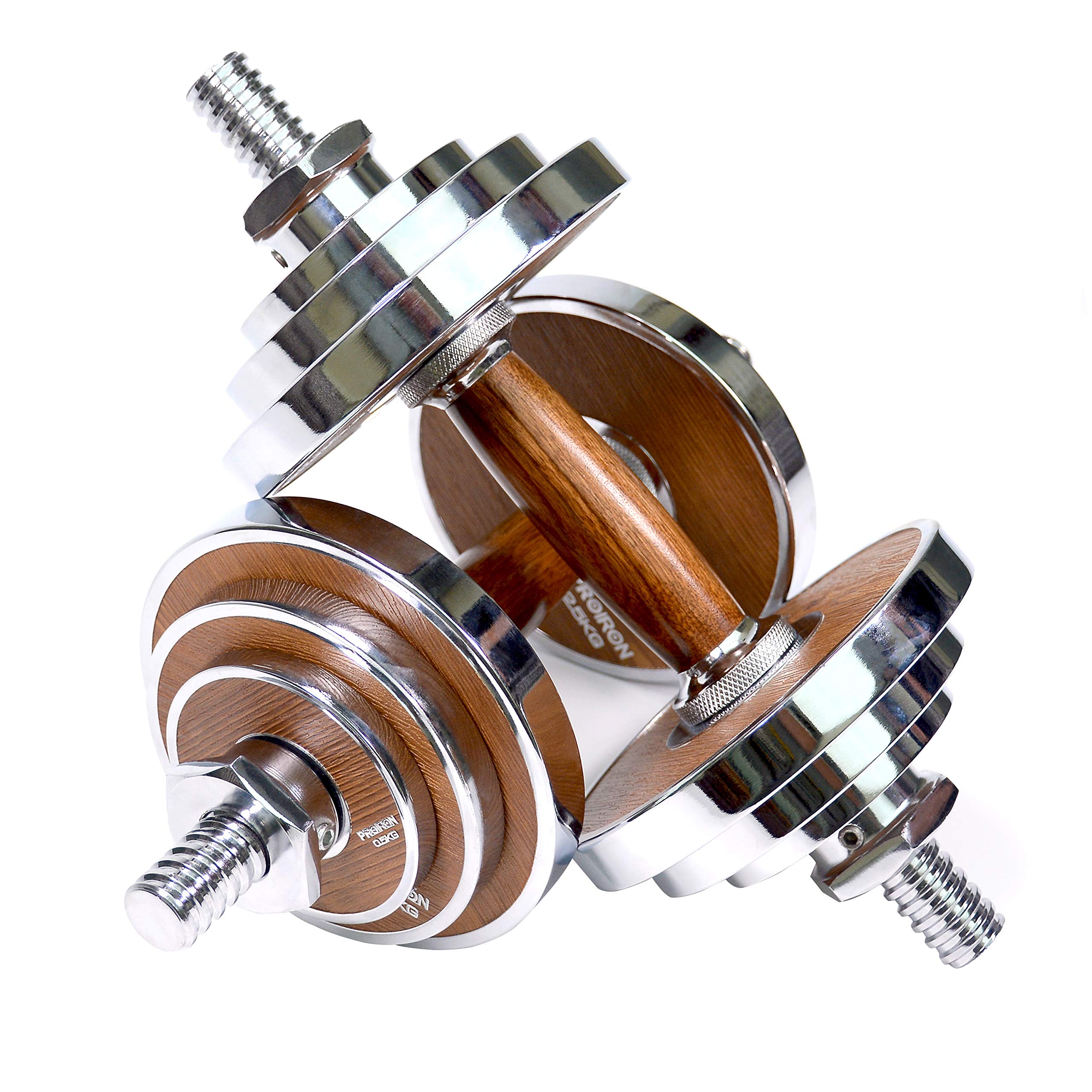 Amazon | PROIRON ダンベル 10kg 2個セット革新的なウォールナット・鋼