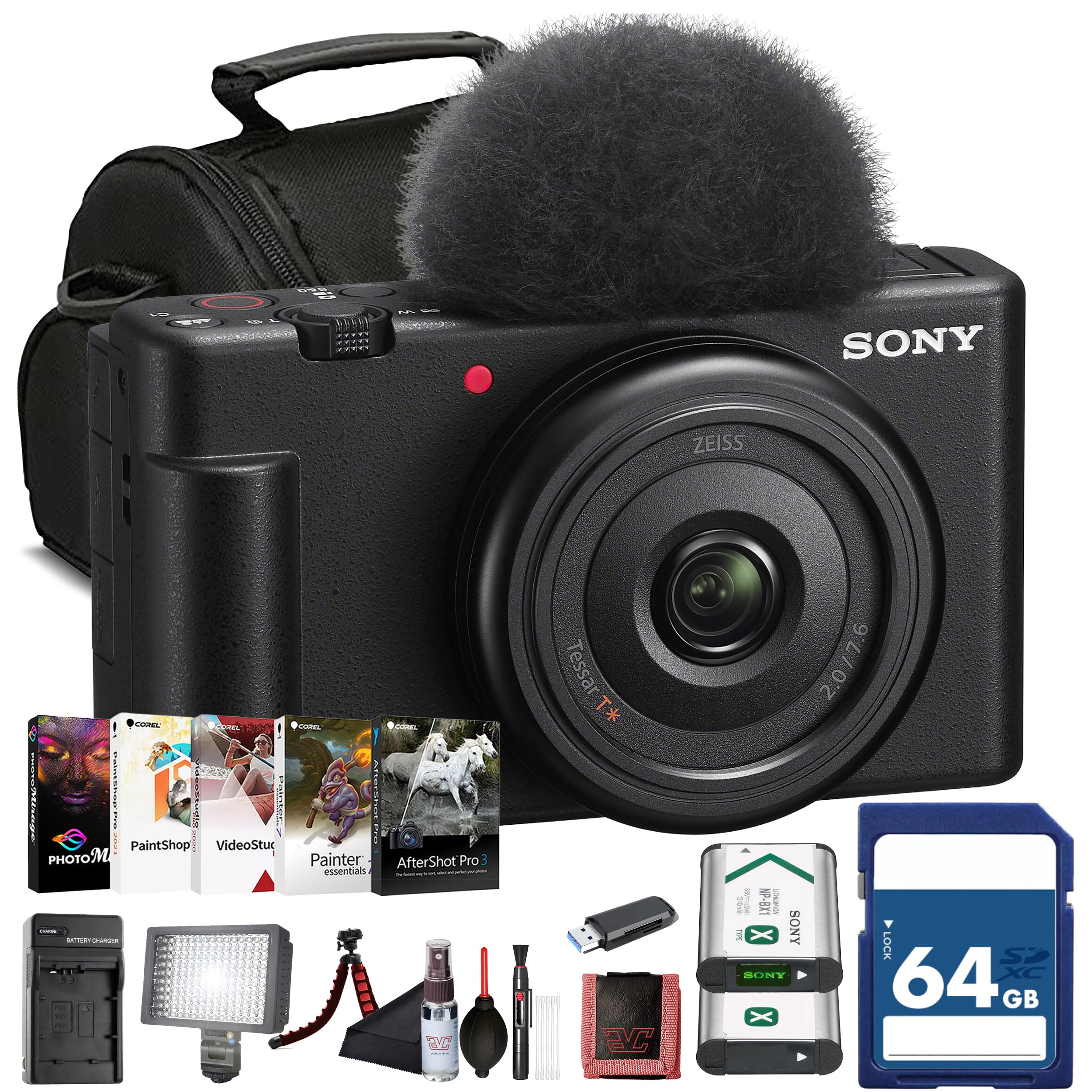 Amazon.com : Sony ZV-1F Vlogging Camera (Black) 20.1 MP 1” Sensor