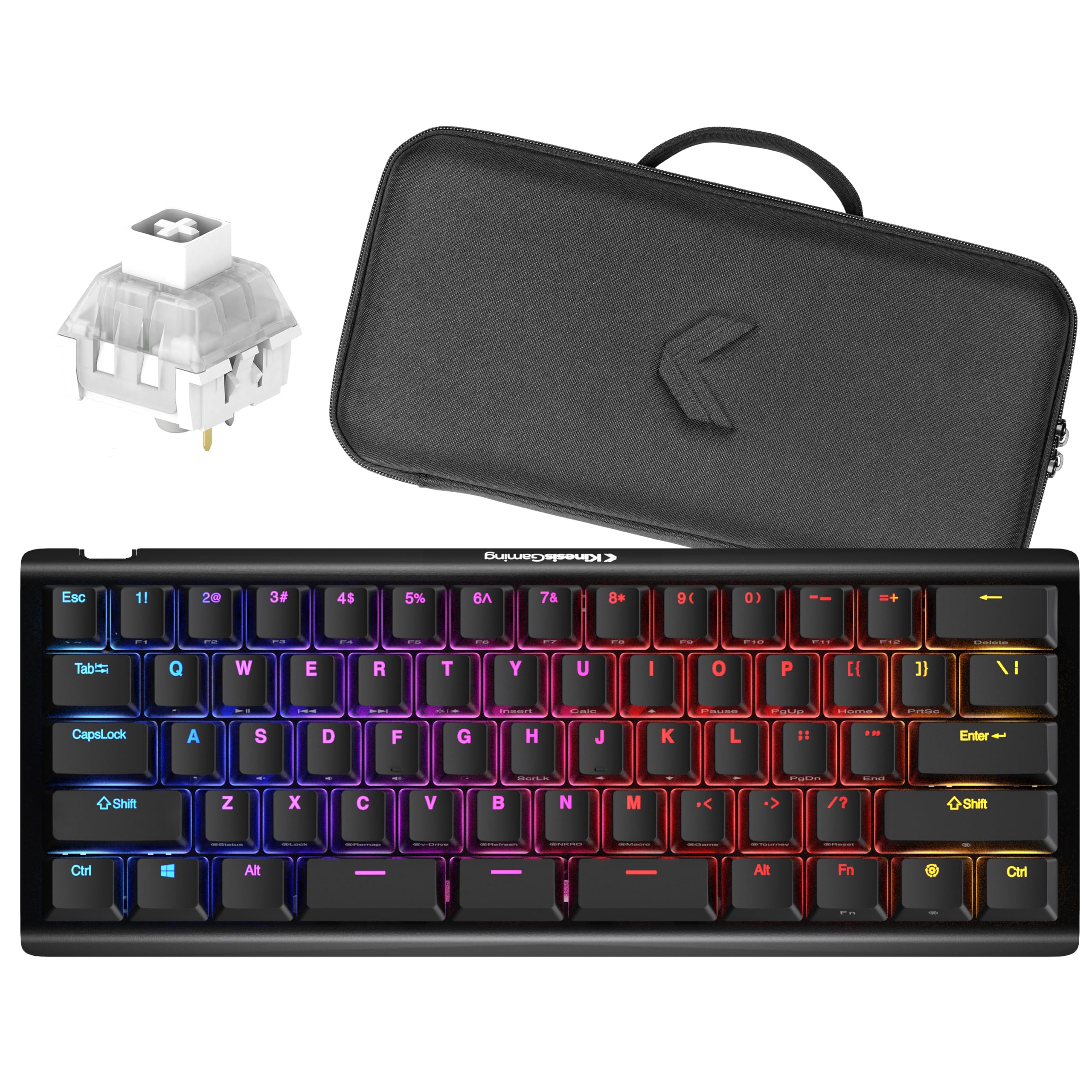 Amazon.com: KINESIS Gaming TKO Mechanical Keyboard | Clicky White