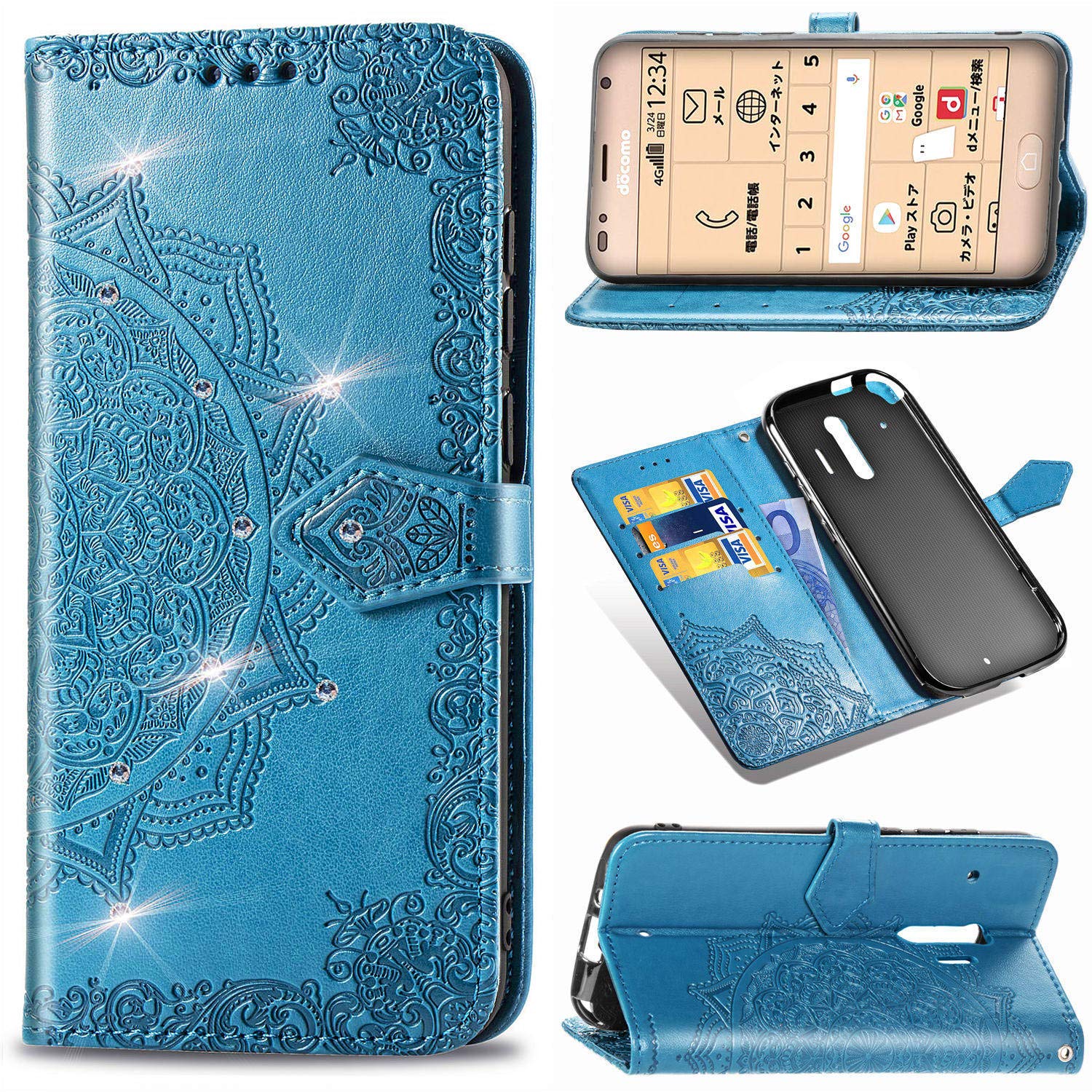 Amazon.co.jp: らくらくスマートフォン F-42A ケースキラキラ NTT