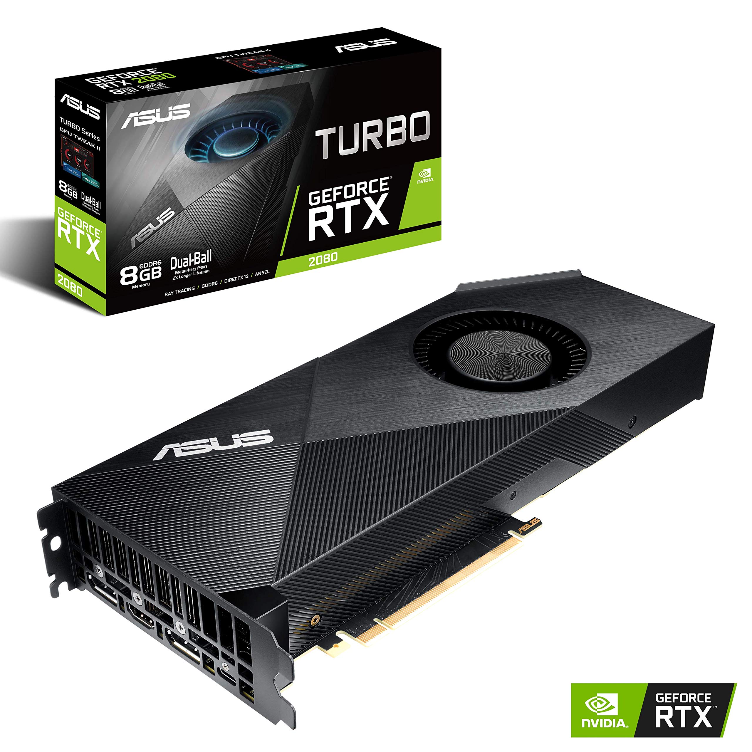 Amazon | ASUS NVIDIA Turbo RTX 2080 8GB GDDR6 HDMI/2DisplayPort